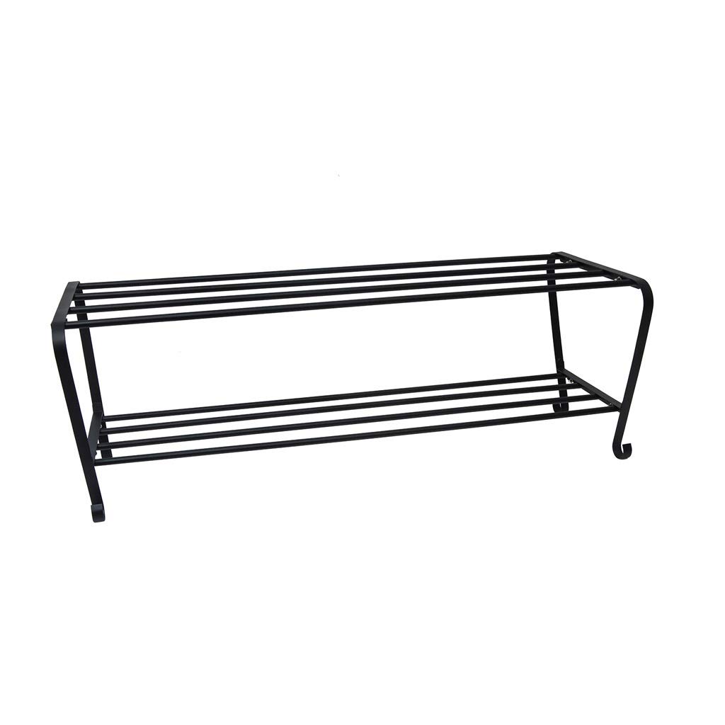 Sturdy All-Steel Shoe Rack for Porch - Space-Saving Double Layer Shoe Organizer with No-Tools Assembly - Perfect for Entryway, Mudroom & Closet Storage