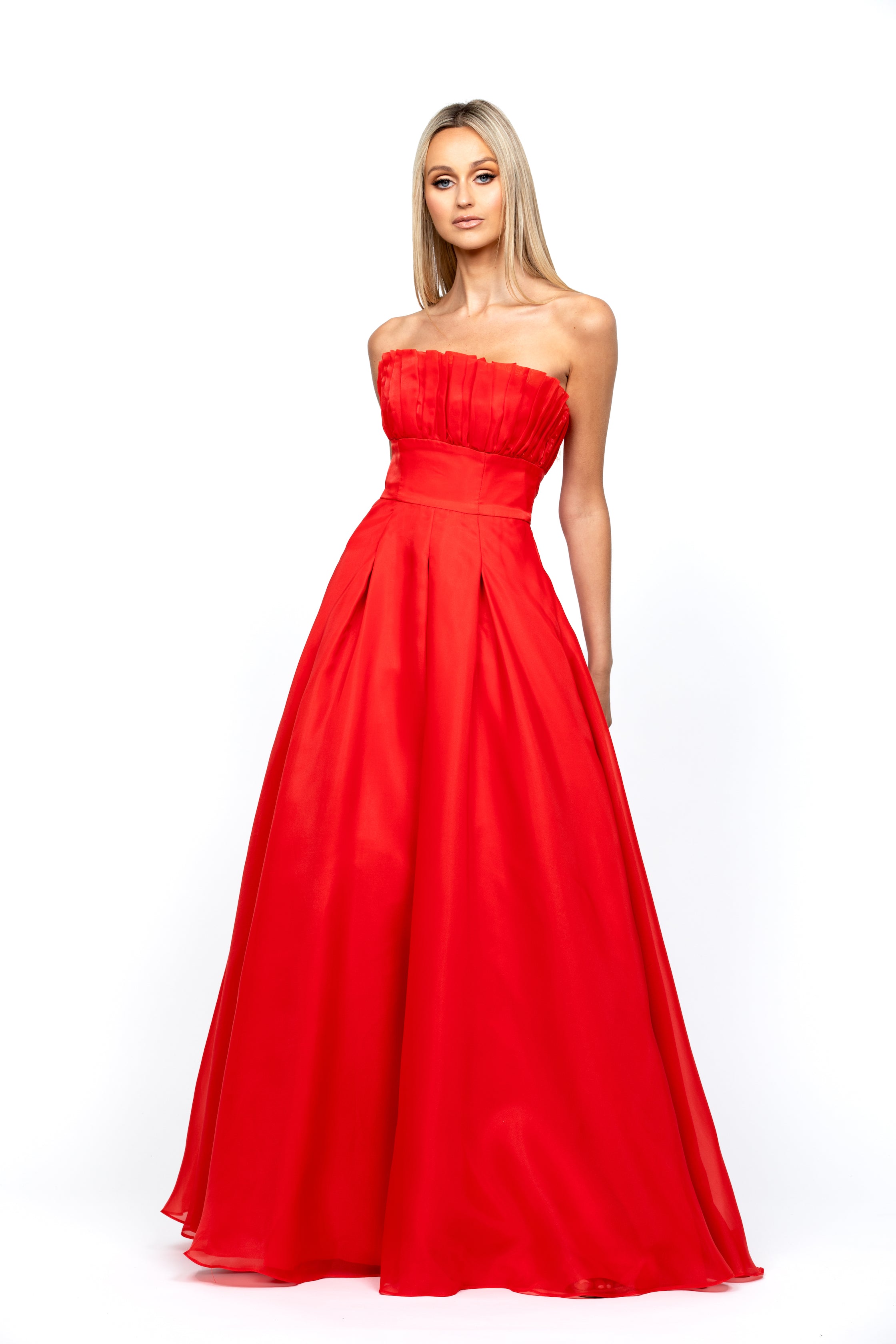 Elegant Itzi Ruffled Ballgown Dress for Women - Perfect for Prom, Wedding & Special Occasions