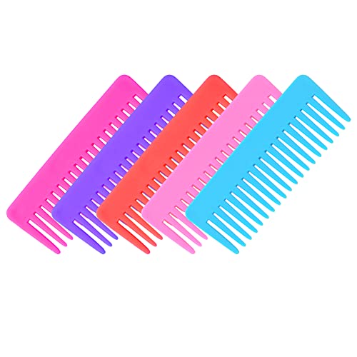 Brigand Fashion Short Hair & Travel Hair Comb - Thick Colorful Teeth Shampoo Comb for Women & Girls (3-Pack, Multi-Color) | Perfect for Travel, Salon, Home Hair Care & Styling