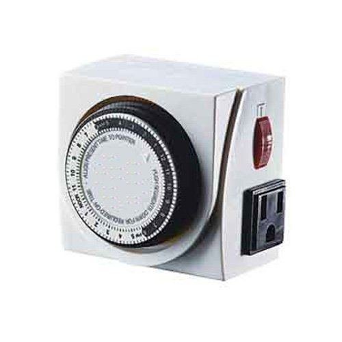 24 Hour Analog Timer Dual Outlet - Grounded Electrical Timer for Lamps, Lights & Hydroponics | Perfect for Home, Office & Grow Rooms