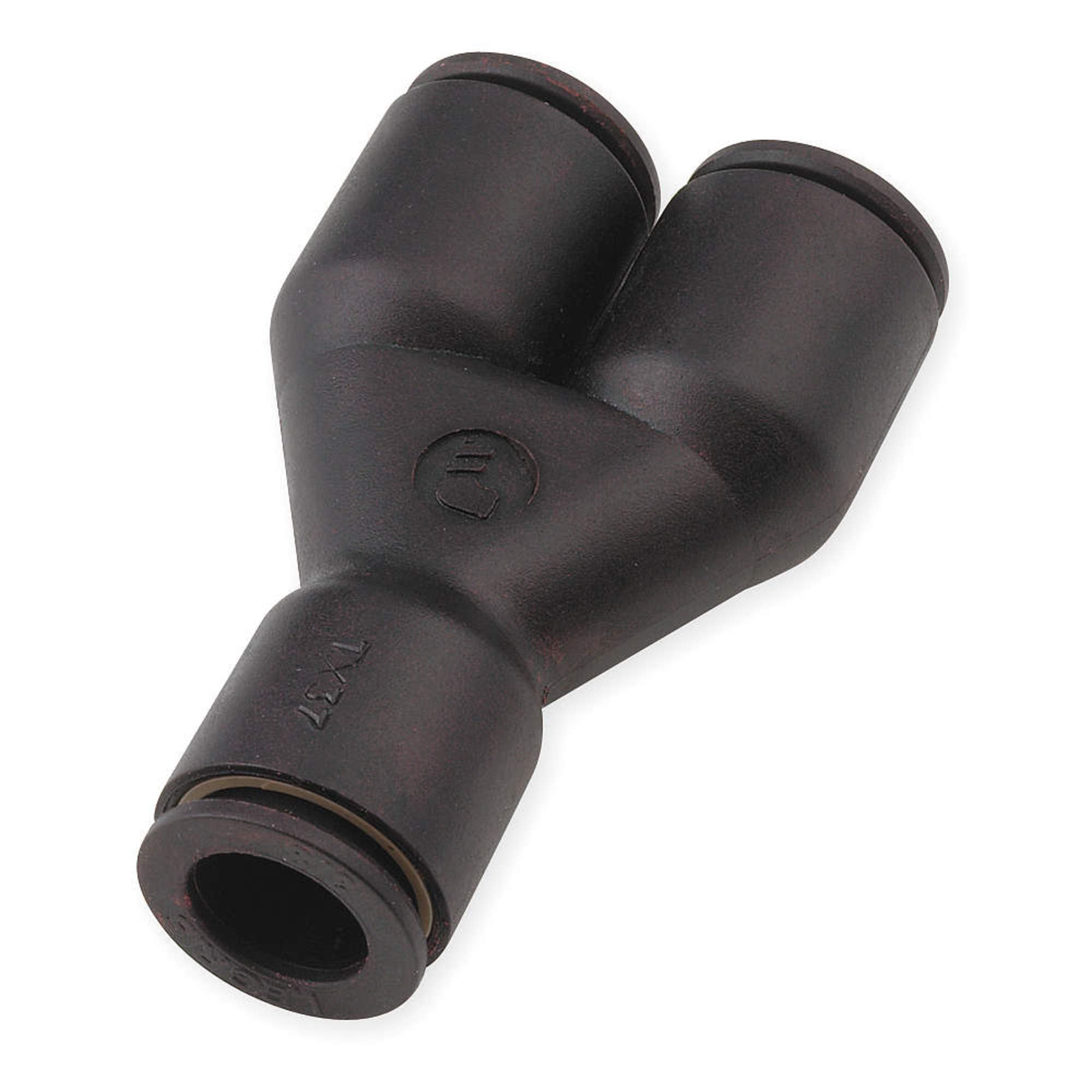 Union Y Fitting, 3/8 Inch Outside Diameter, Pack of 10 - Perfect for Plumbing, HVAC, and Industrial Pipe Connections