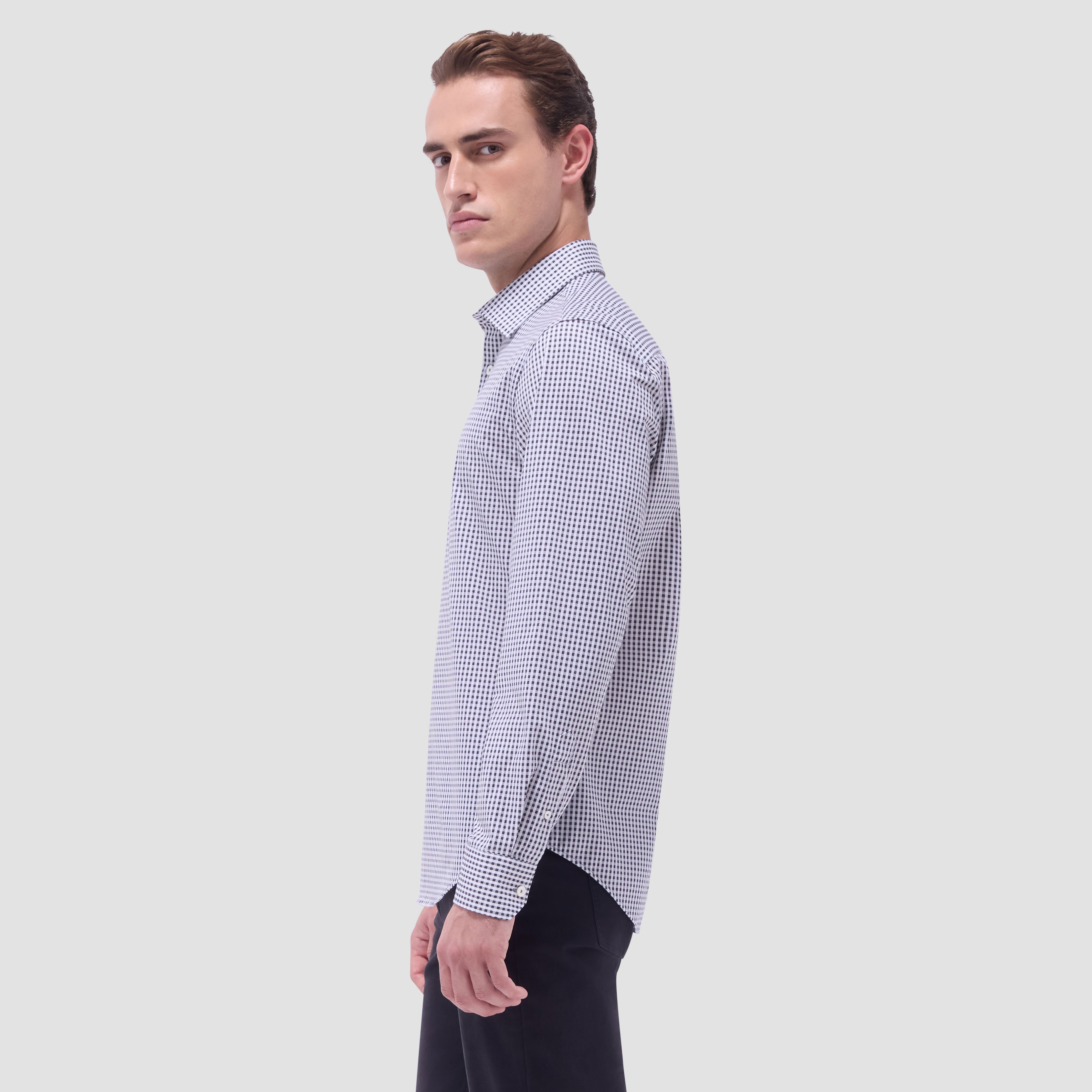 James Gingham Check Cotton Shirt for Men - Classic Plaid Button Down Casual Shirt - Perfect for Office, Date Night & Weekend Outings