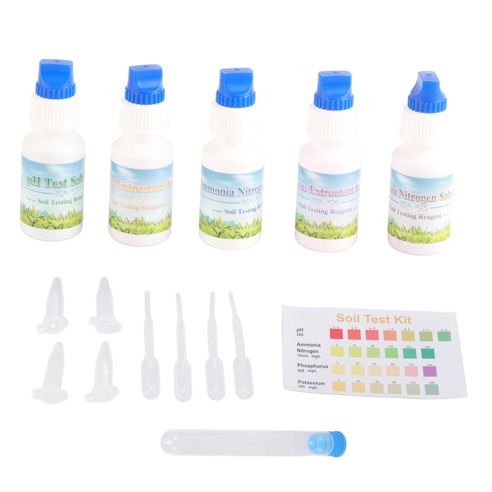 3-in-1 Soil pH Tester Kit with Nitrogen & Potassium Measurement | Digital Soil Test Kit for Agriculture, Gardening & Lawn Care | Includes Test Reagents, Tubes & Control Sheets | Perfect for Home Gardens, Farms & Plant Nurseries