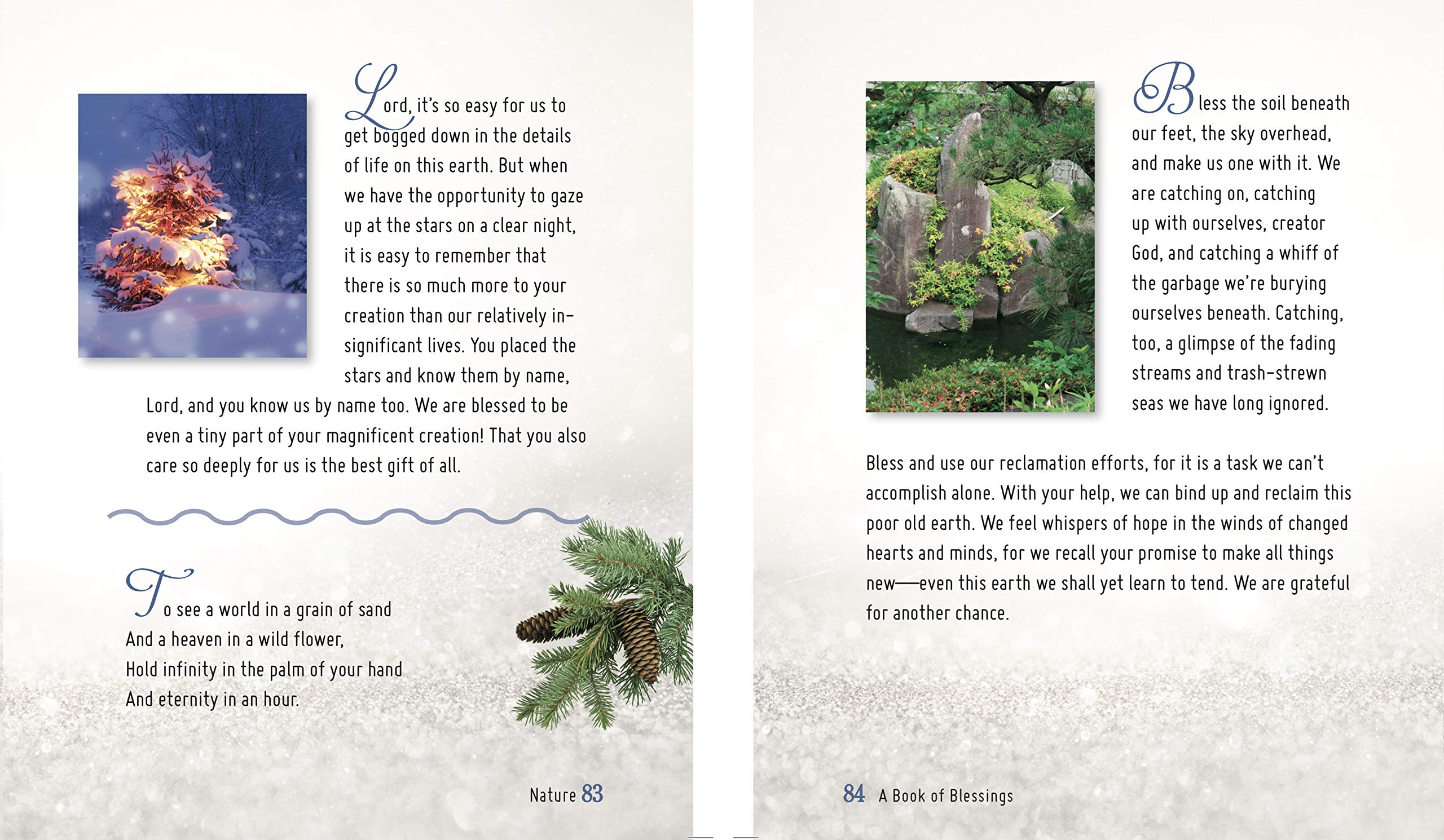 Deluxe Daily Prayer Book - A Book of Blessings (Blue) | Inspirational Christian Devotional for Morning & Evening Prayers, Bible Study & Spiritual Growth