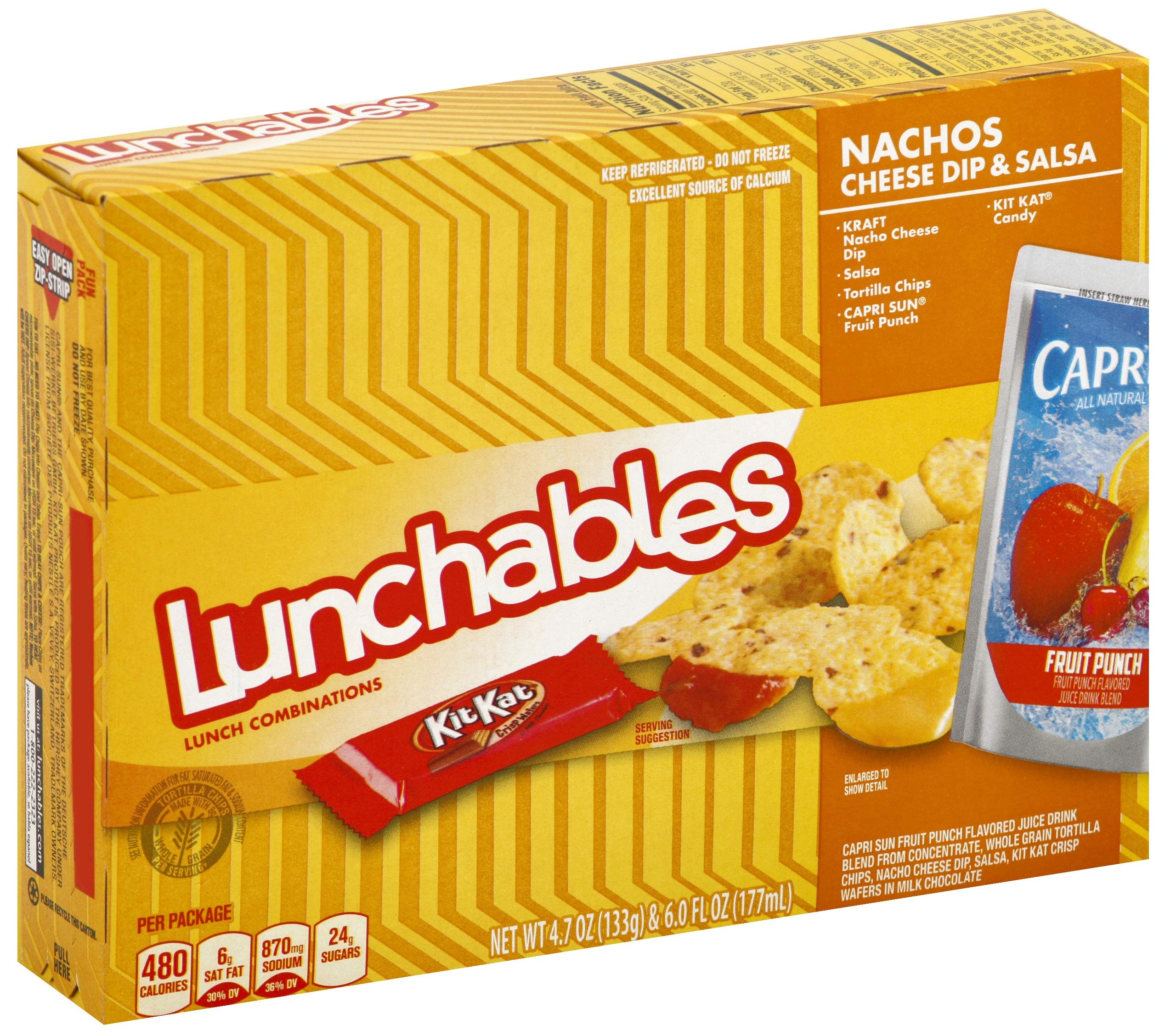 Lunchable Nacho with Capri Sun Convenience Meal Kit - 8 Pack (10.7 oz Each) | Easy School Lunch & On-the-Go Snacks for Kids | Perfect for Picnics, Road Trips & Quick Meals