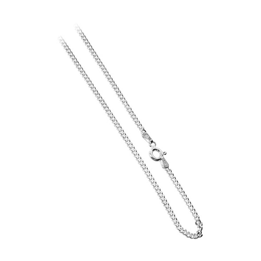 Italian 925 Sterling Silver Solid 2mm Curb Cuban Chain Necklace for Men & Women - Durable Fashion Jewelry for Everyday Wear, Gifts & Special Occasions