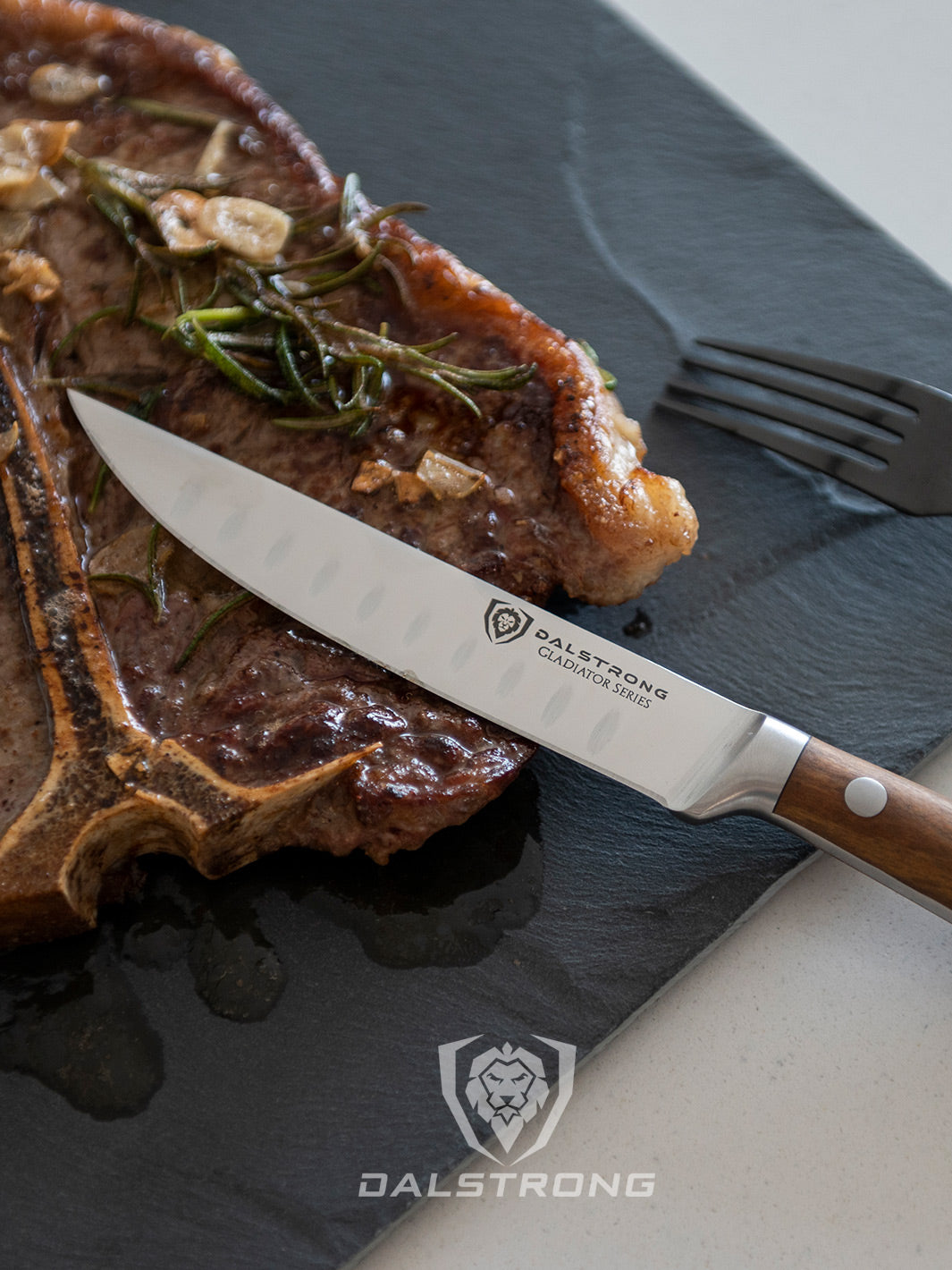 Premium 4-Piece Steak Knife Set with Olive Wood Handle - Dalstrong Gladiator Series | Sharp Kitchen Knives for Steak, Meat Cutting & Fine Dining | Perfect for Home Chefs & Restaurant Use