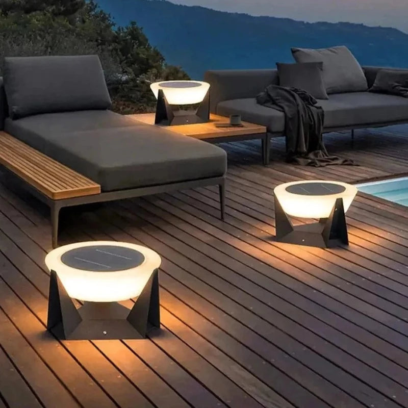 Sunlit Modern Outdoor LED Solar Light - Waterproof Garden Pathway Lighting for Patio, Yard, and Driveway