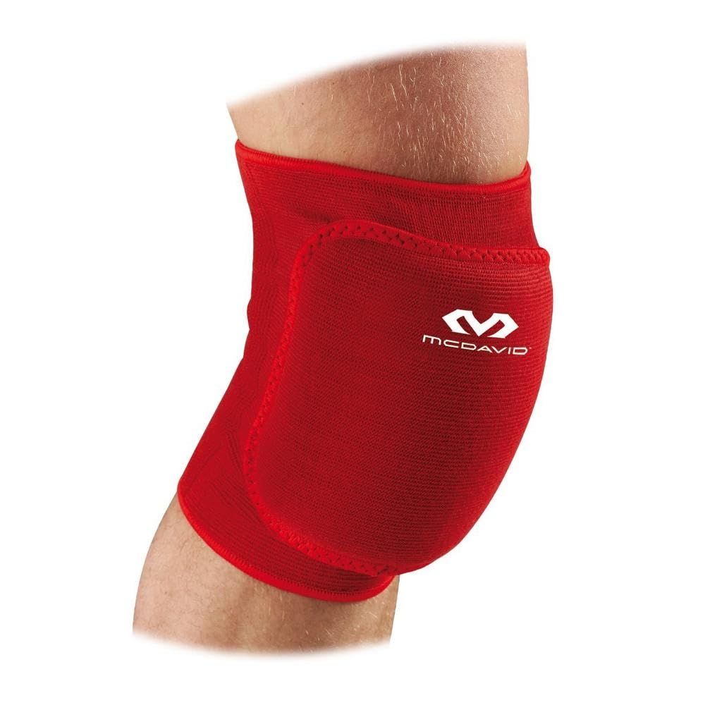 McDavid Volleyball Knee Pads - Medium Size, Red - Protective Gear for Jumping, Spiking & Court Sports - Ideal for Indoor/Outdoor Volleyball Games & Training