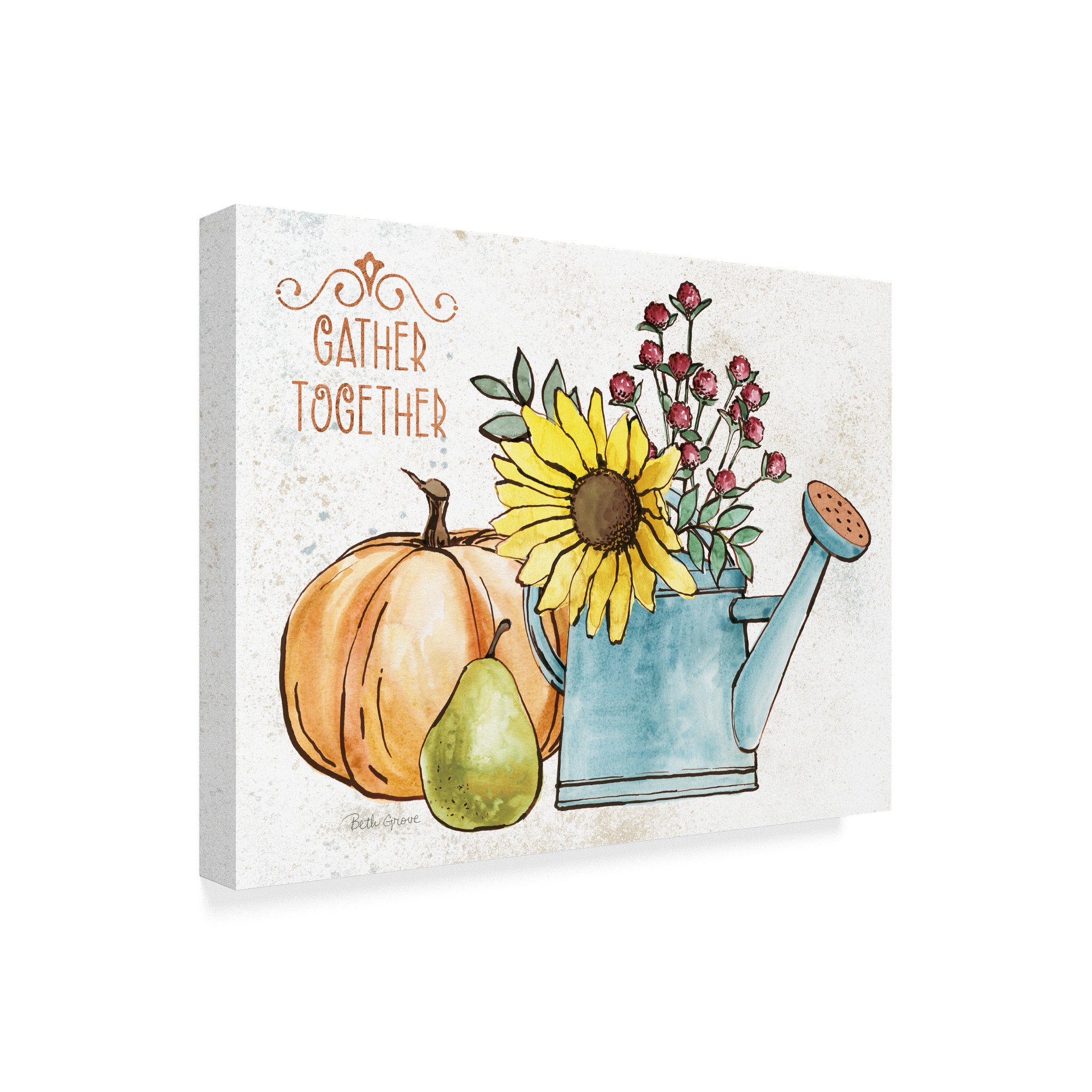 October Garden I by Beth Grove - 35x47 Inch Wall Art Canvas Print - Perfect for Living Room, Bedroom, and Office Decor