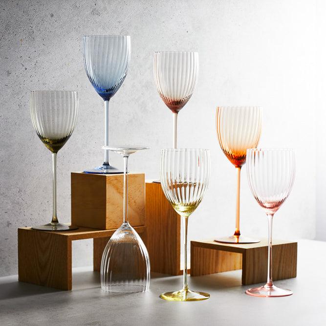 Premium Quinn Amber White Wine Glasses Set - Elegant Crystal Stemware for Chardonnay, Riesling & Sauvignon Blanc - Perfect for Dinner Parties, Weddings & Romantic Evenings