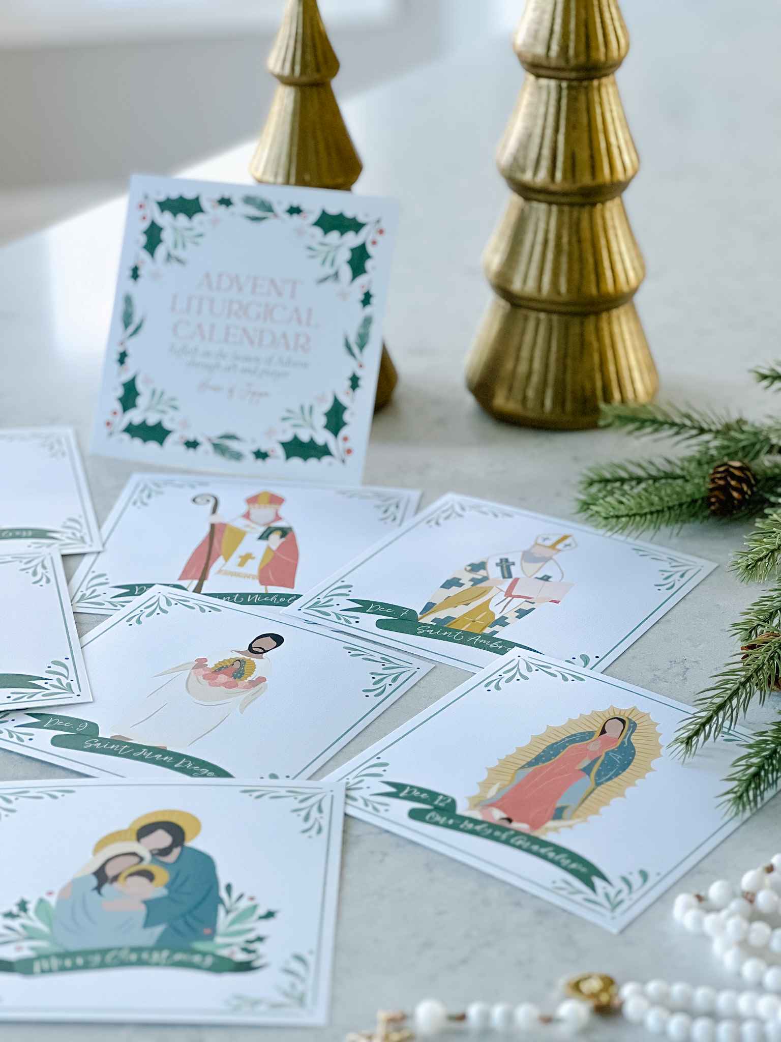 Advent Liturgical Calendar - Countdown to Christmas with Daily Scripture Readings & Prayers - Perfect for Home, Church & Family Devotions