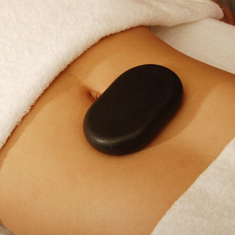 Premium Basalt Hot Stones for Massage Therapy - Extra Large Flat Oval Shape (4-Piece Set, 4.5