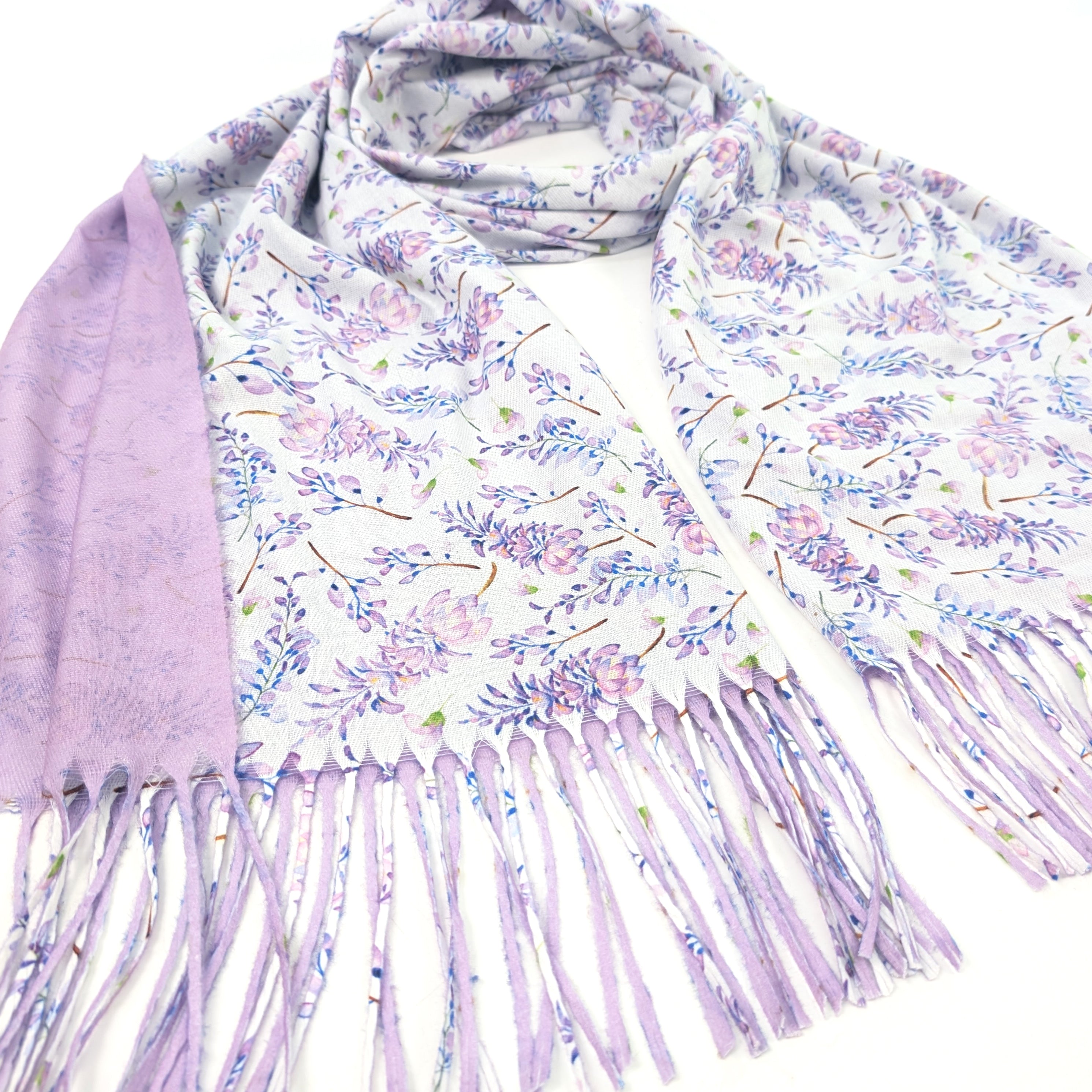 Exclusive Wisteria Pashmina Shawl (70x180cm) - Soft Cashmere Blend Wrap for Women, Perfect for Weddings, Parties & Evening Events