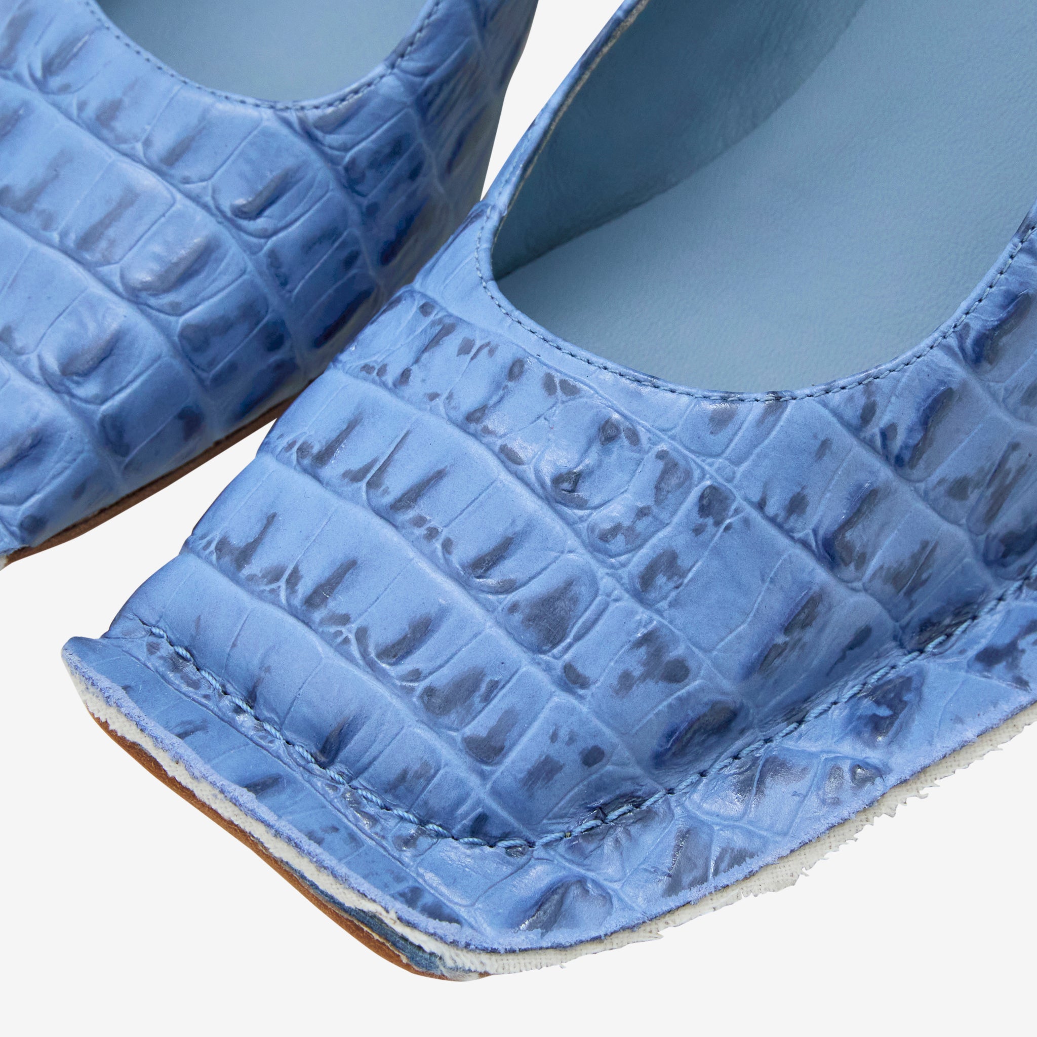 Martine Rose Women's Blue Leather Heels - Stylish High Heels for Parties, Weddings & Evening Events