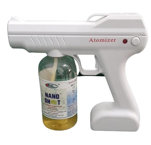 Nano Shot Spray Gun - Surface Disinfectant & Sanitizer for Hard & Soft Surfaces | Kills 99.9% Germs | Ideal for Home, Office, Gym & Travel Use