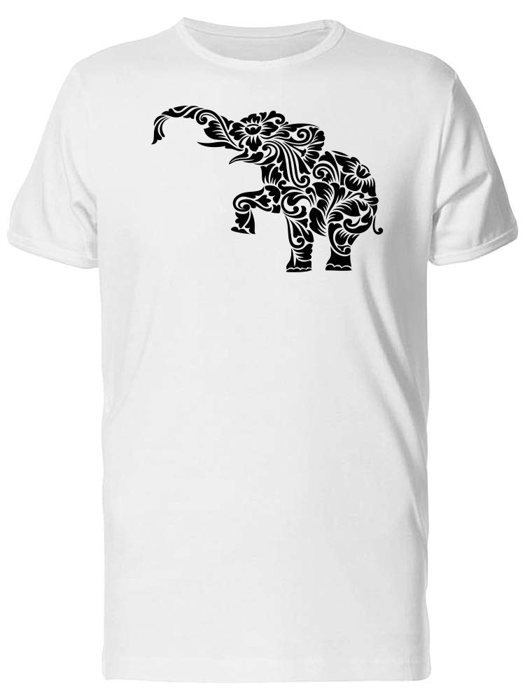 Stylish Men's Elephant Silhouette Graphic T-Shirt - Trendy Animal Print Casual Tee for Streetwear & Everyday Outfits