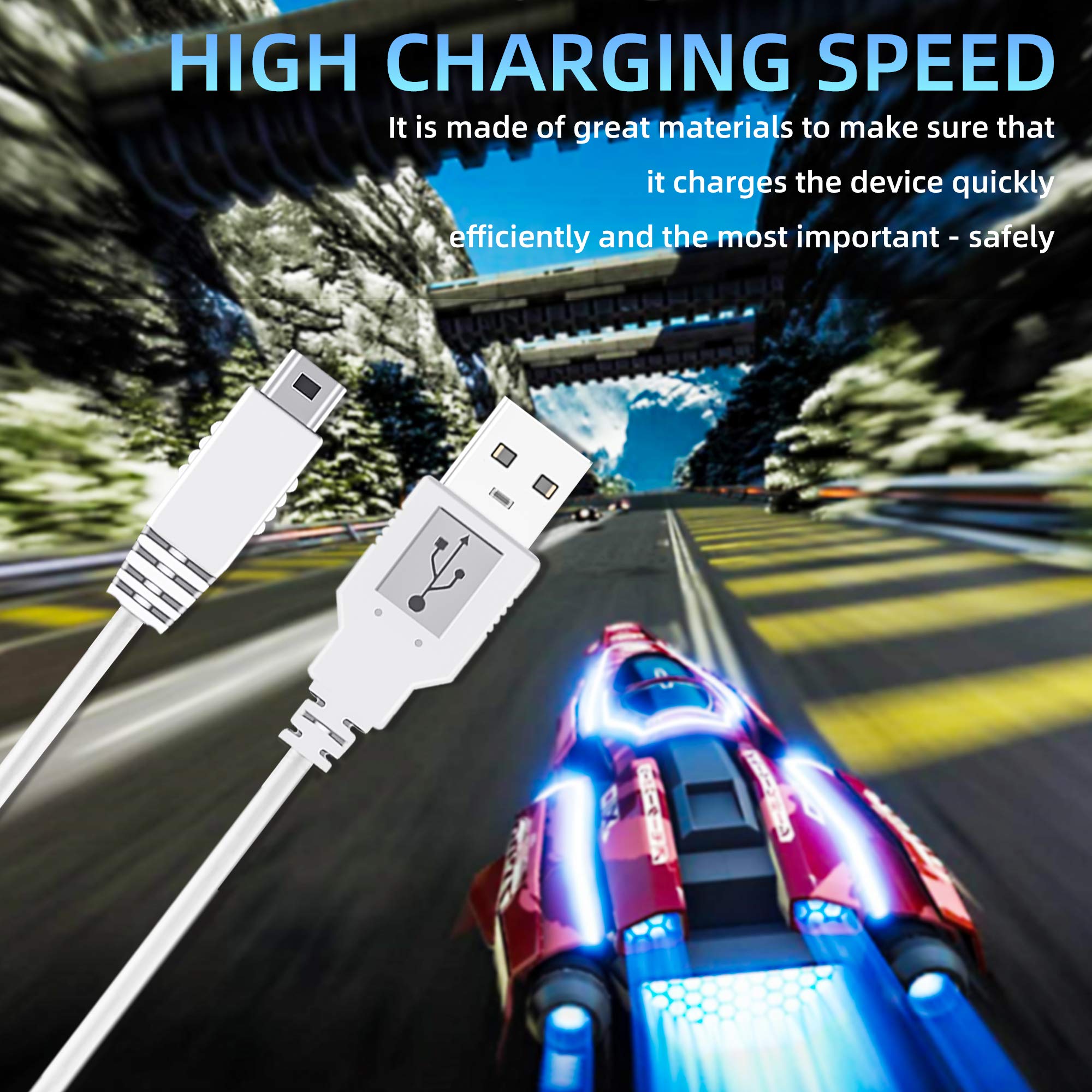 2-Pack 10FT Wii U Gamepad Charger Cable & AC Power Adapter - Fast Charging Cord for Nintendo Wii U Gamepad Remote Controller - Perfect for Gaming Sessions & Home Entertainment Setup