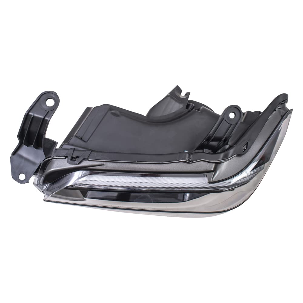 Brock Aftermarket Replacement LED Headlight Assembly - Left Driver Side with Smoked Chrome Accent for 2019-2021 Toyota Tundra | Durable Lighting Upgrade for Night Driving & Off-Road Adventures