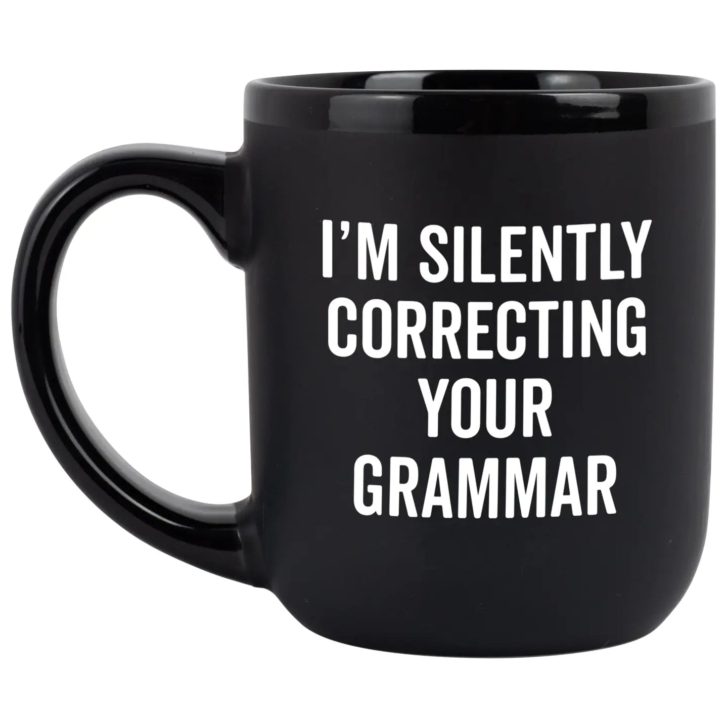 Funny Grammar Mug - I'm Silently Correcting Your Grammar Coffee Cup - Perfect Gift for English Teachers, Writers & Grammar Lovers - Great for Office, Home & Classroom Use