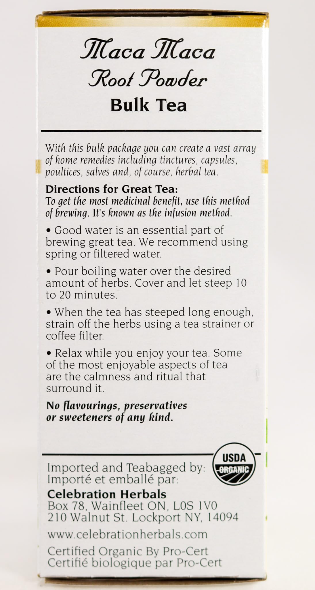 Organic Maca Root Powder Tea - Caffeine Free, 40g Loose Tea | Celebration Herbals | Energy Boost & Stress Relief for Daily Wellness | Perfect for Smoothies, Baking & Herbal Drinks