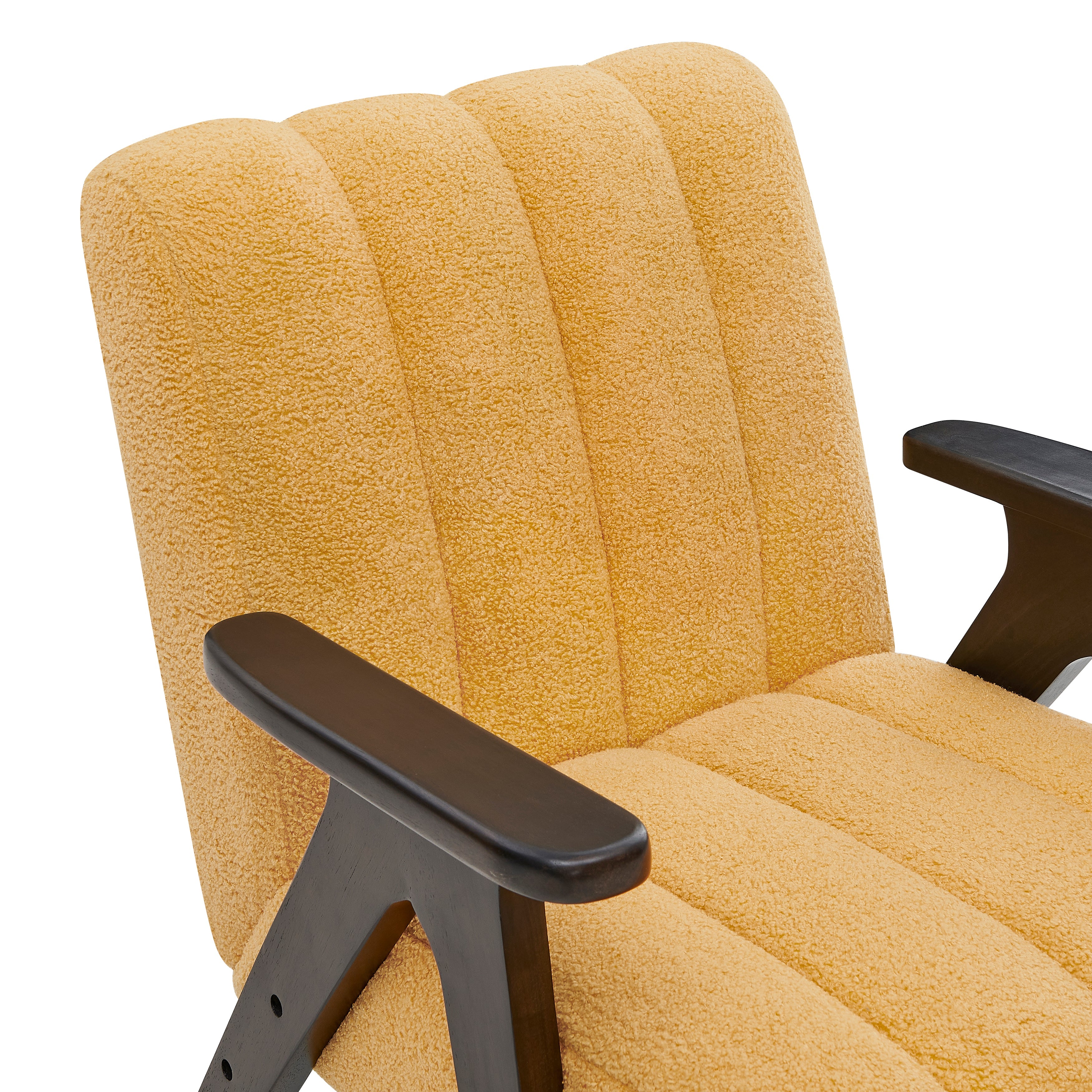 Roundhill Furniture Rella Modern Accent Chair with Espresso Wood Frame - Stylish Living Room Seating for Home Office, Lounge & Bedroom Decor