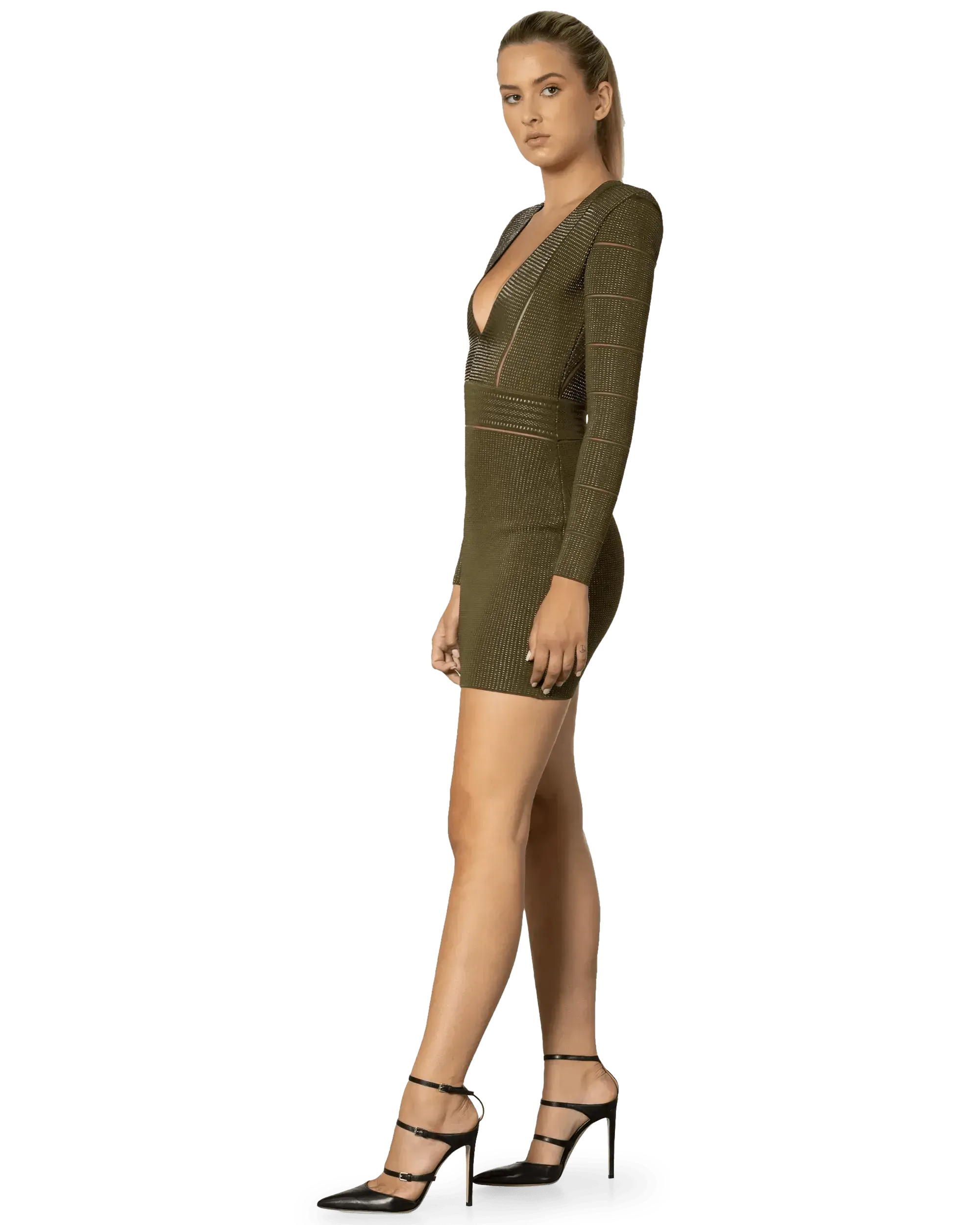 Breathable Mesh Panel Knit Dress for Women - Summer Casual & Party Wear - Perfect for Beach, Date Night, and Office Outfits