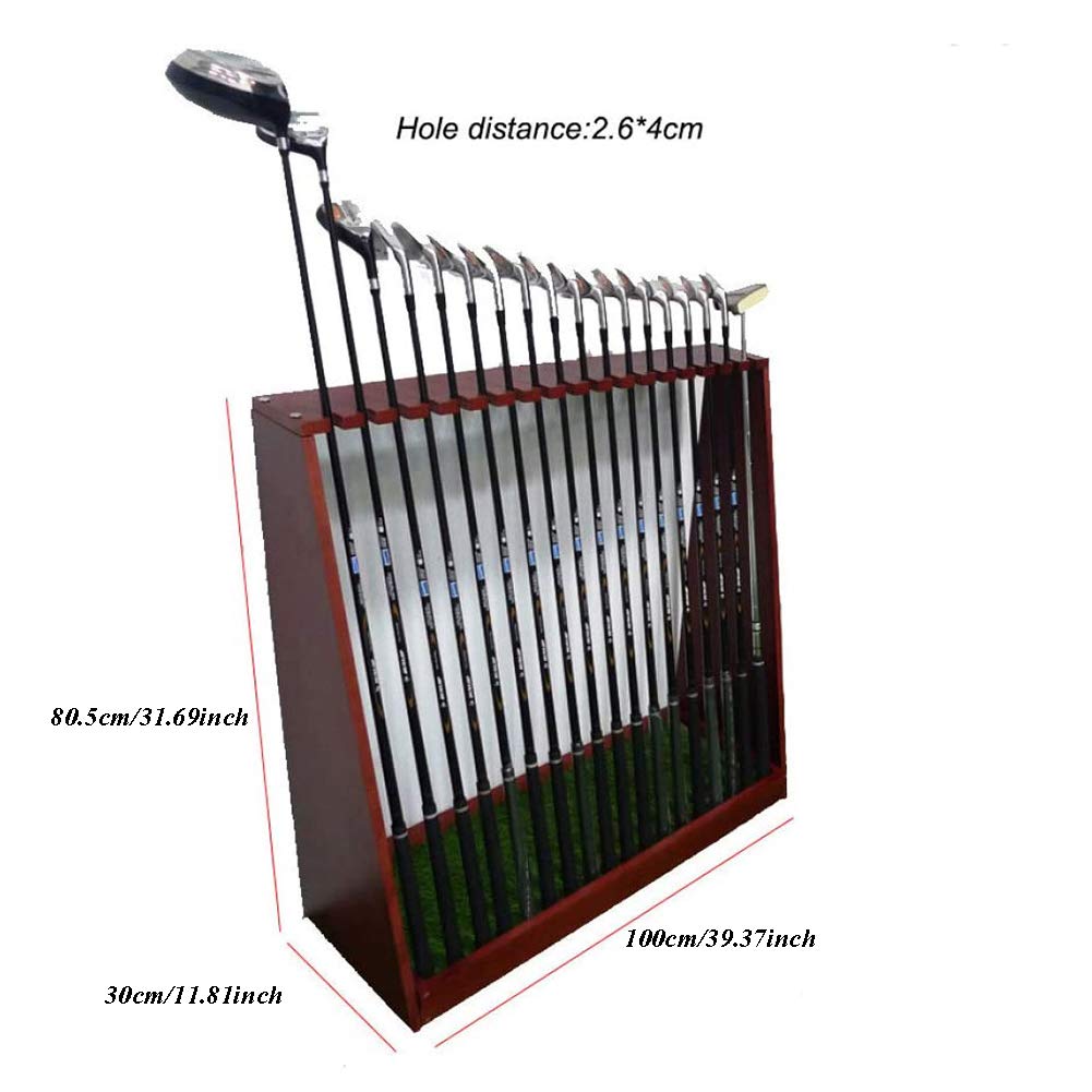 Premium Solid Wood Golf Club Organizer - Wall Mounted Golf Club Display Stand Rack with 6 Slots - Perfect Golf Accessories for Home, Office & Man Cave Decor - Ideal Gift for Golf Lovers & Enthusiasts