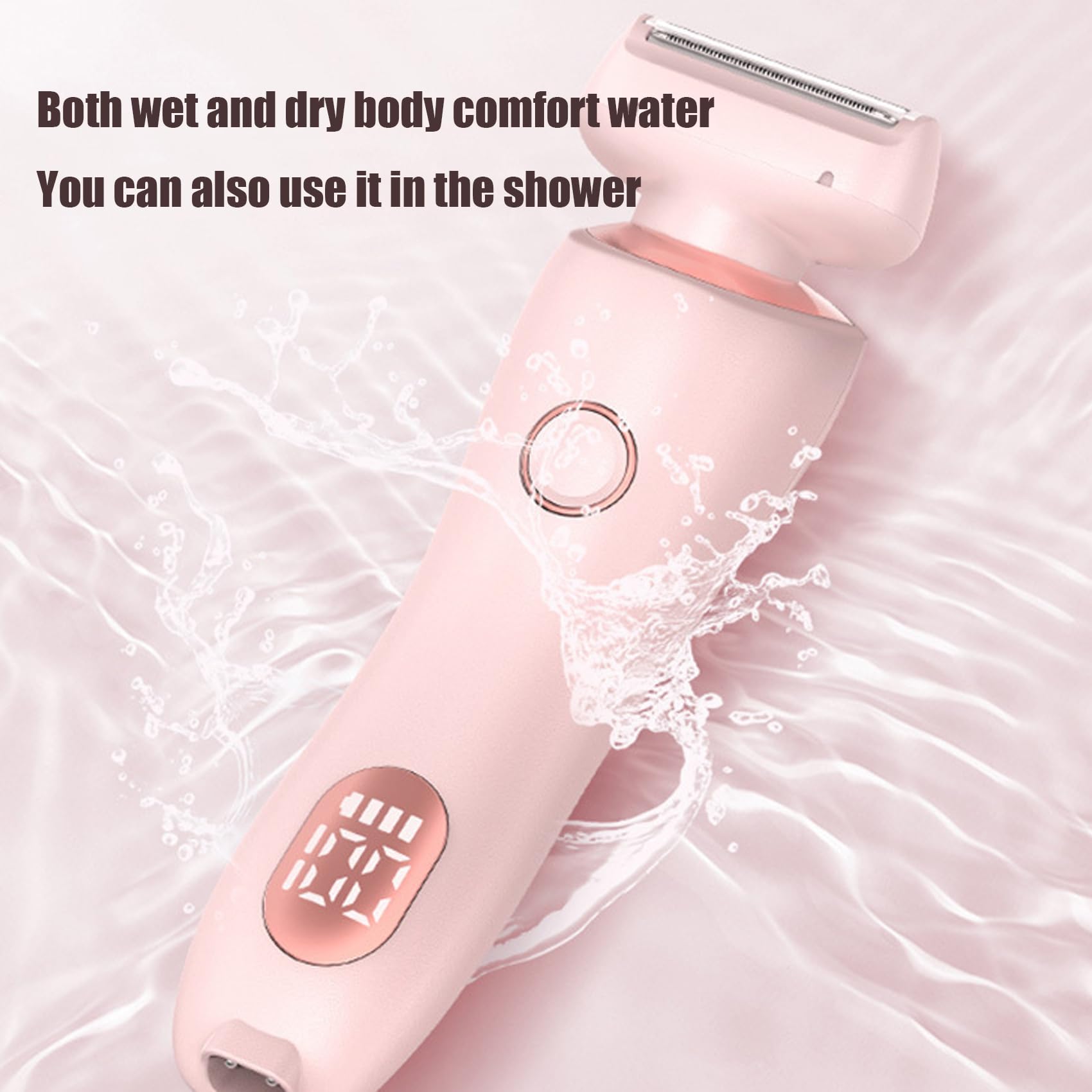 Lumina Ultraglide Pro 2-in-1 Electric Shaver & Razor for Women - Pink Rechargeable Cordless Wet/Dry Hair Removal - Perfect for Legs, Underarms & Bikini Area - Smooth Skin at Home or Travel