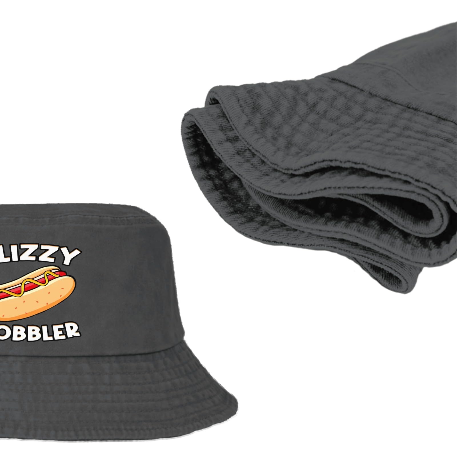 Funny Hot Dog Glizzy Gobble Bucket Hat - Foldable Men's Summer Hat for Basketball, Beach & Outdoor Activities