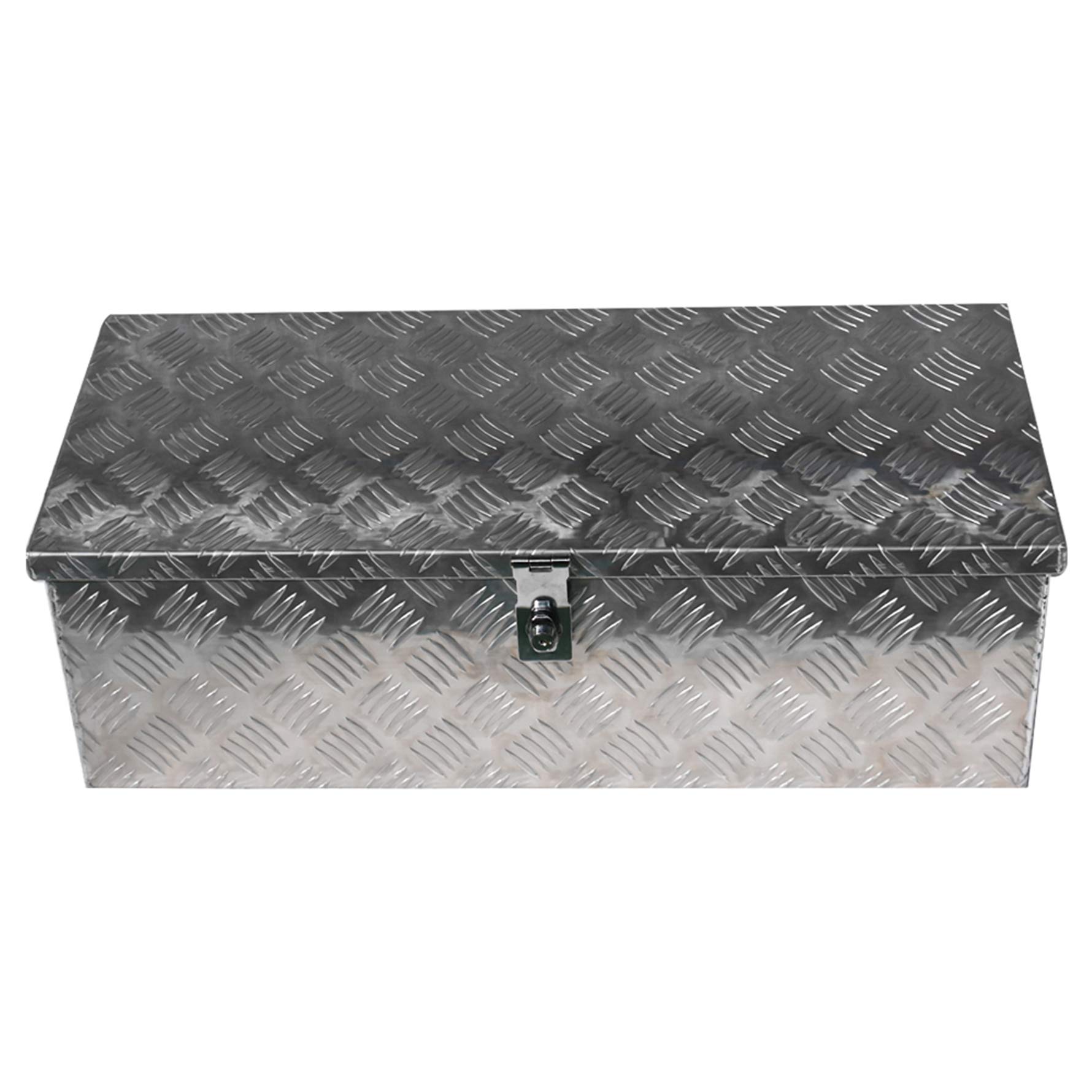30 Inch Aluminum Tool Box with Lock - 1.5mm Thick Heavy Duty Storage Box for Trailer, Flatbed, RV & Truck | Secure Outdoor Equipment & Tool Organization