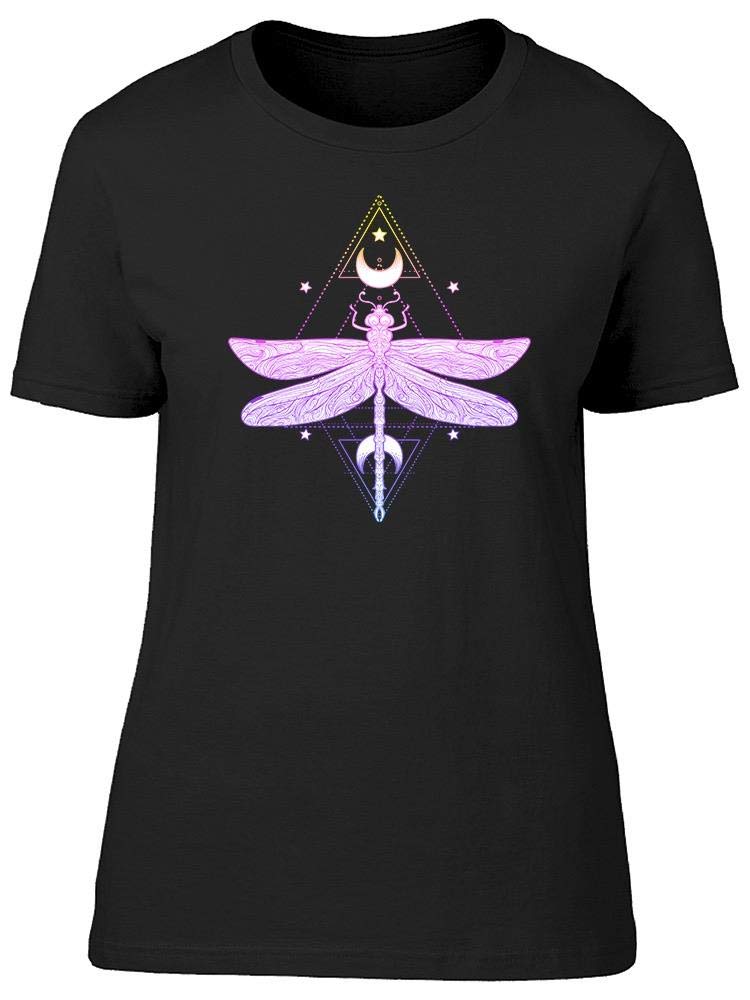 Violet Dragonfly Print Women's T-Shirt - Casual Fashion Top for Summer Outfits & Streetwear