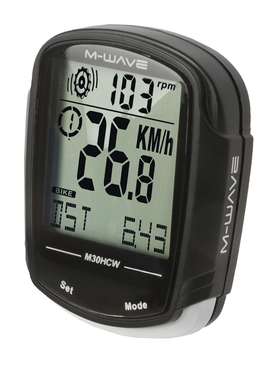 M-Wave M30HCW Wireless Bike Computer with Speed, Distance & Time Tracking - Black | Perfect for Cycling, Commuting & Outdoor Fitness Training