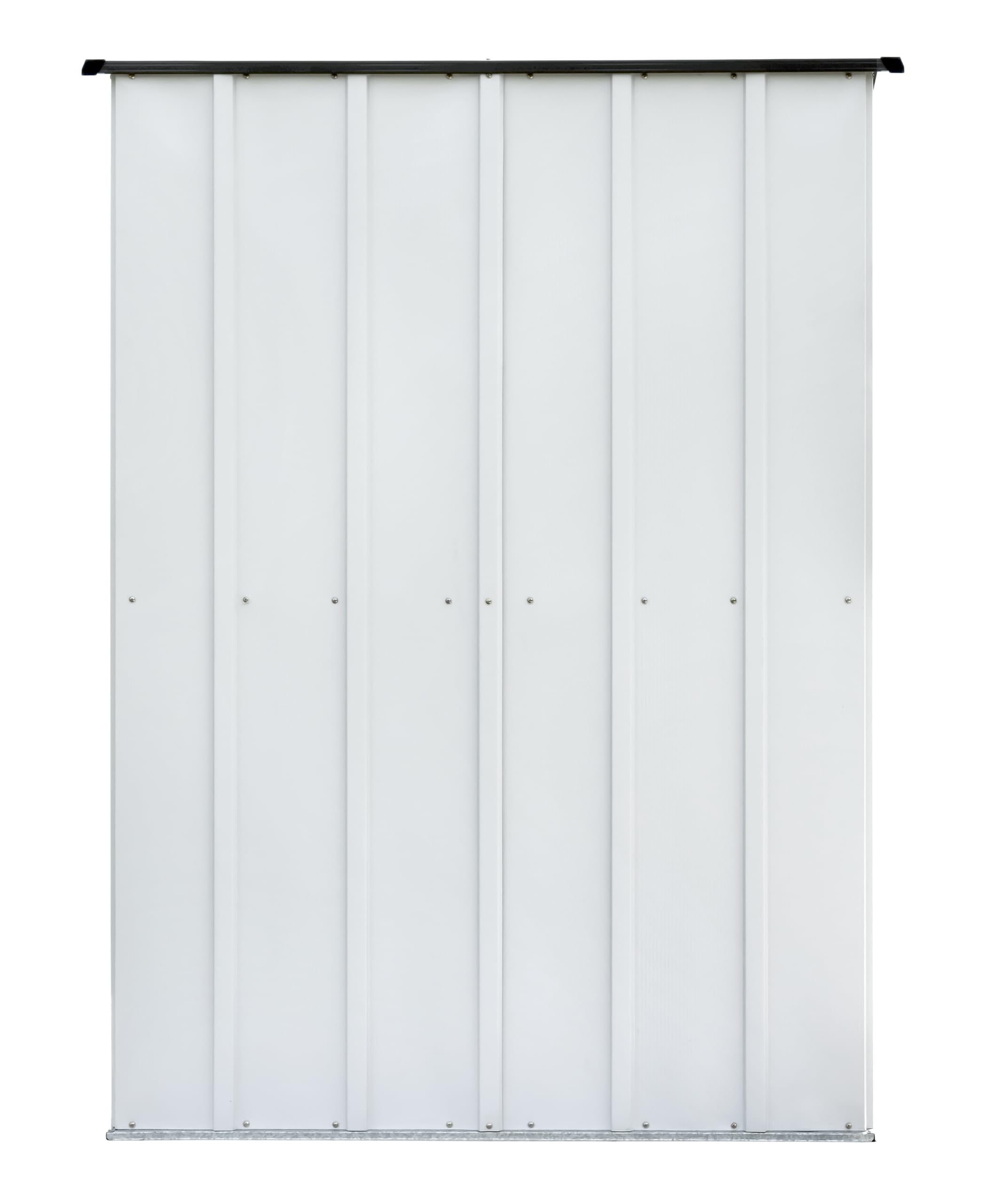 Arrow 5' x 3' x 6' Compact Outdoor Metal Storage Shed Kit - Flute Gray & Anthracite - Perfect for Backyard, Patio & Garden Organization