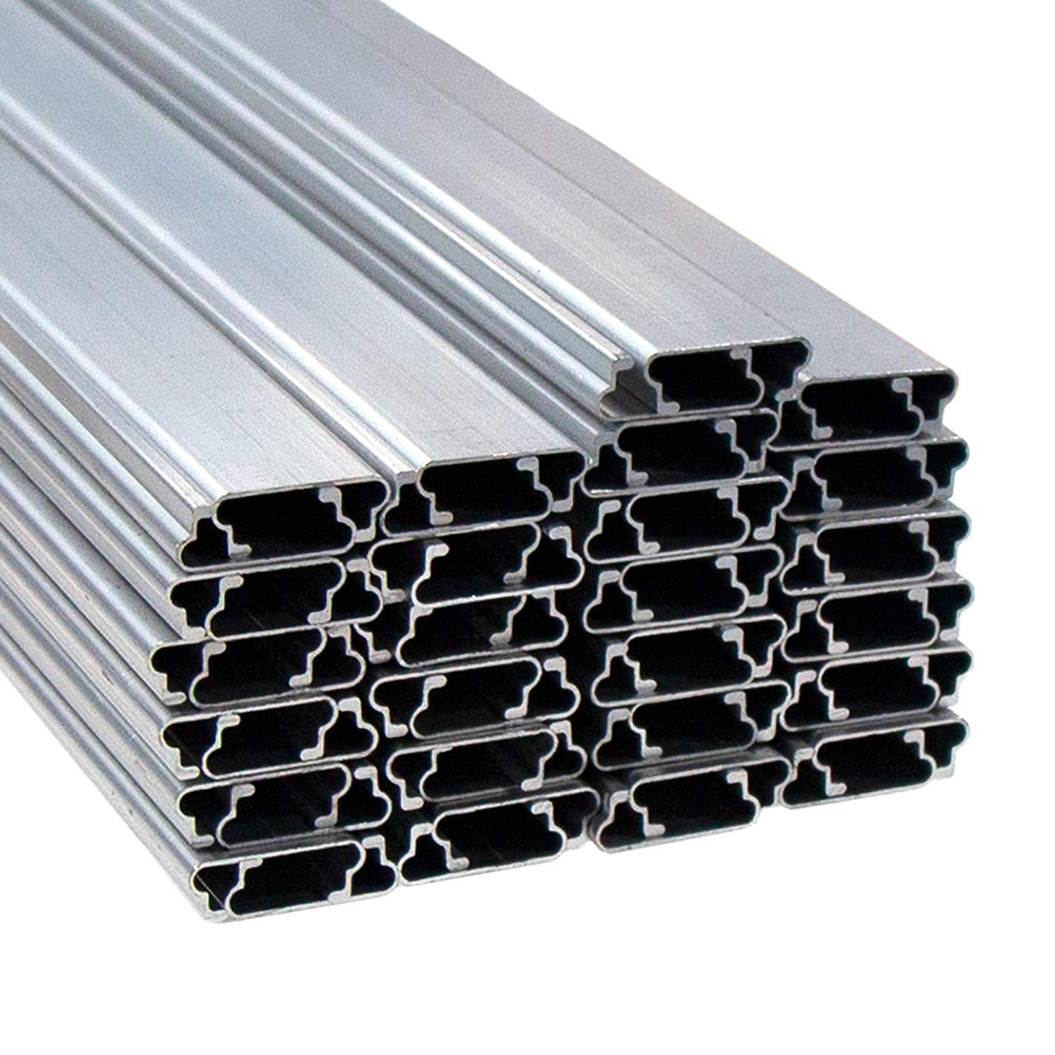 50 Pack of 6.5 ft Aluminum U-Channel Lock for Greenhouses - Heavy Duty Metal Frame Support for DIY Greenhouse, Shed, and Outdoor Structure Building