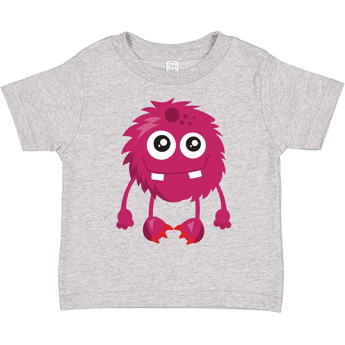 Inktastic Cute Pink Monster Toddler T-Shirt - Funny Furry Monster Graphic Tee for Kids | Playdates, Birthday Parties & Everyday Wear