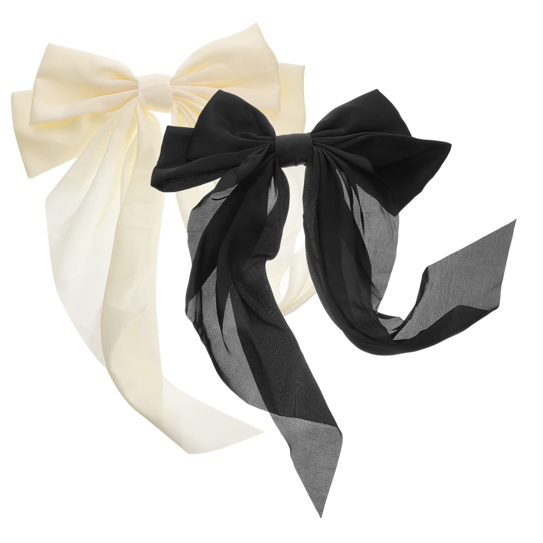 FOMIYES 5 Sets Elegant Bow Hair Clips for Women - Spring Barrettes Metal Fabric Hair Ribbons for Dressing Up (2pcs*5) - Perfect for Weddings, Parties, and Everyday Styling