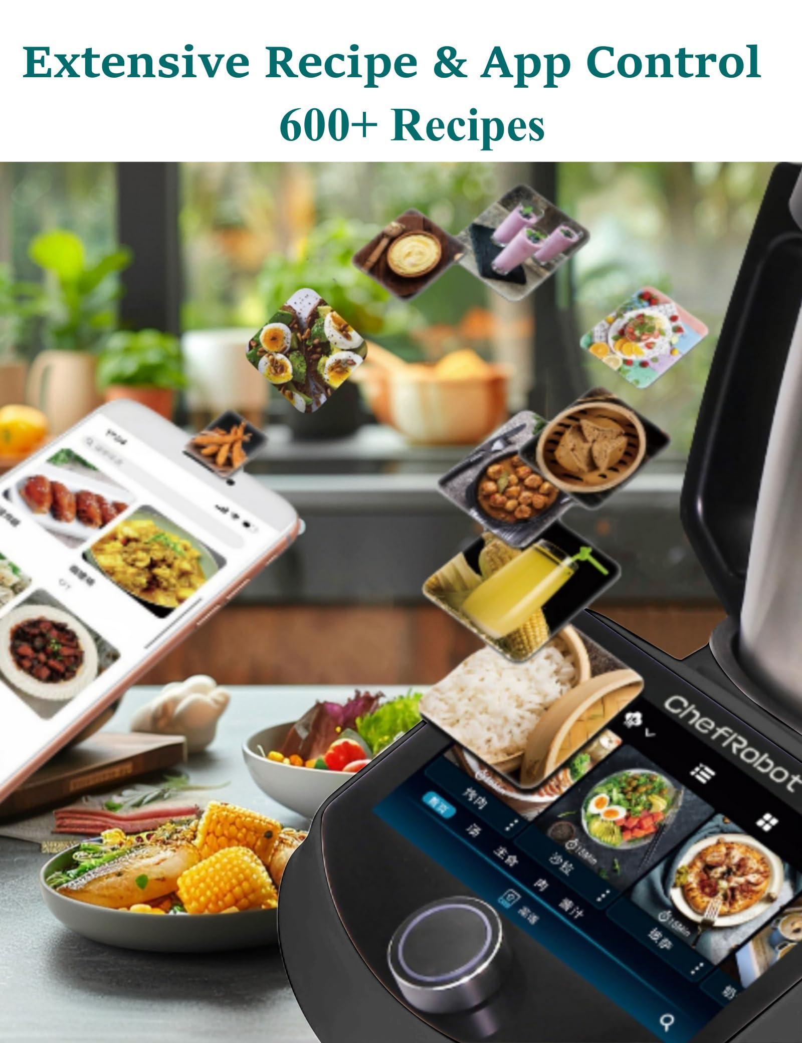 UltraCook Smart Food Processor - 3.5L Multifunctional Auto Cooking Machine with Built-in Scale, 7