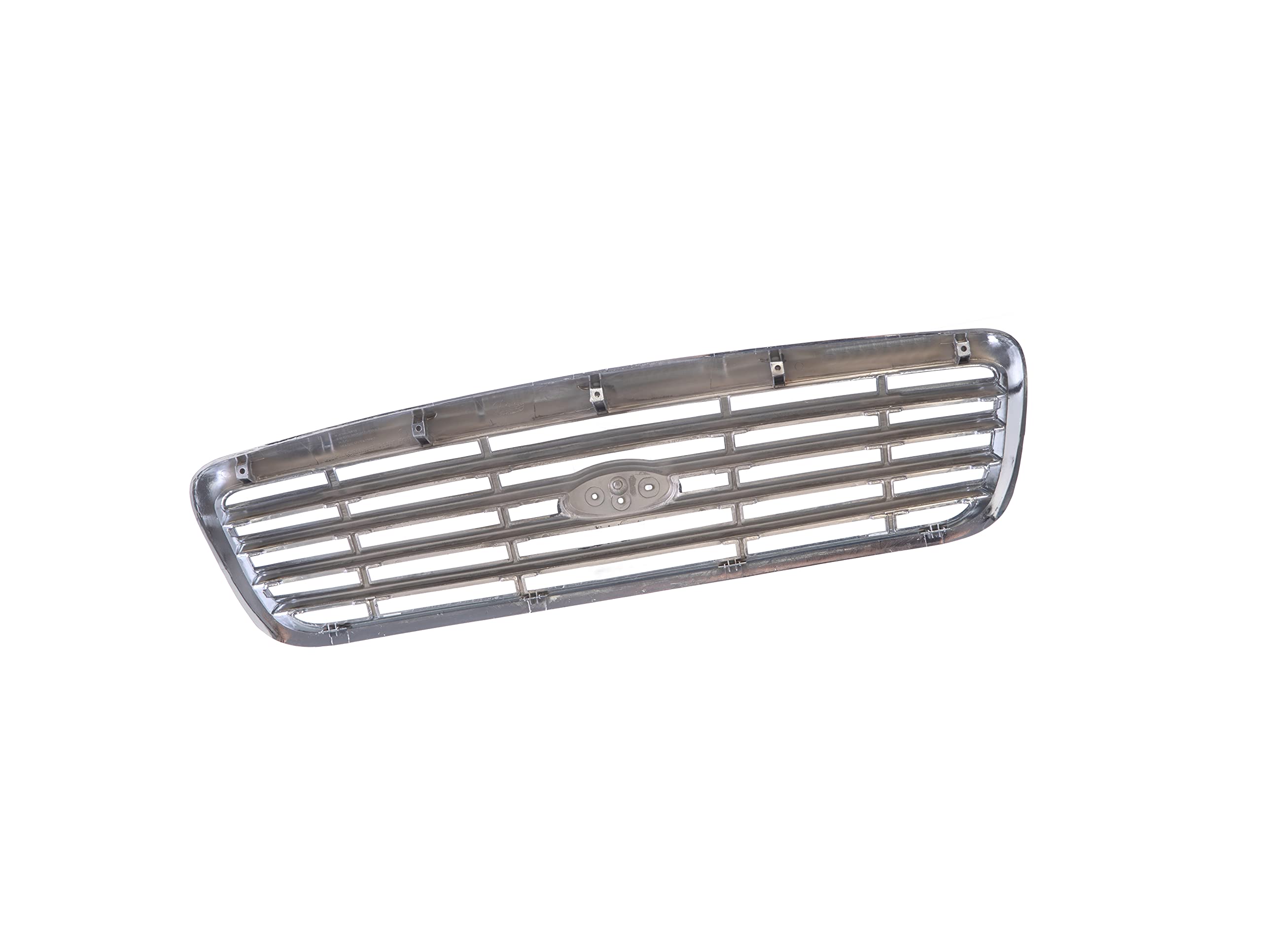 Chrome & Gray Front Grille Assembly Compatible with 1998-2011 Ford Crown Victoria - FO1200346 F8AZ8200AA - Perfect for Car Restoration & Custom Upgrades