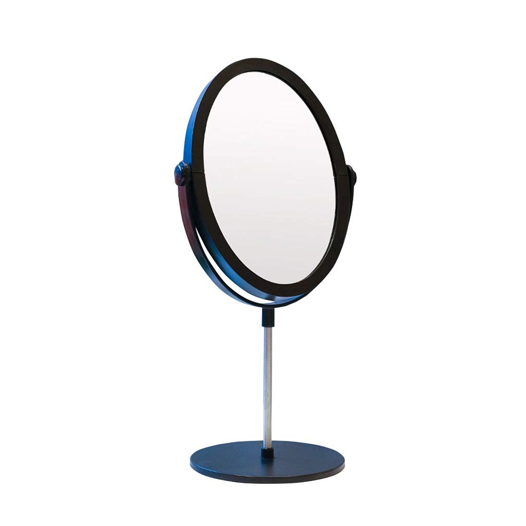Black Double Sided Oval Makeup Mirror - Portable Desktop Dressing Mirror for Bedroom, Dorm Room & Travel - Perfect for Makeup Application, Hairstyling and Personal Grooming