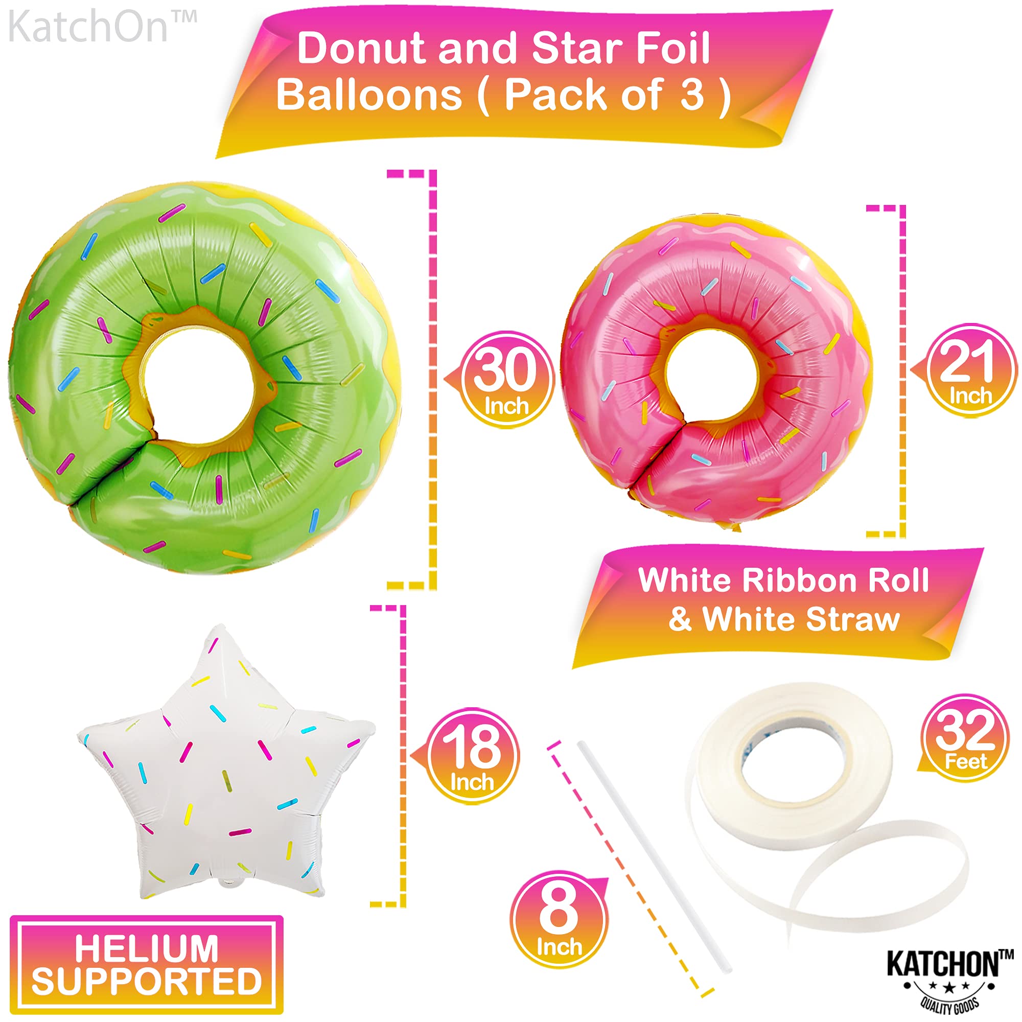 10-Piece Ice Cream 1st Birthday Party Decorations Set - Sweet One Birthday Party Supplies with Donut Balloons | Perfect for Baby's First Birthday, Ice Cream Theme Party, and Dessert-Themed Celebrations