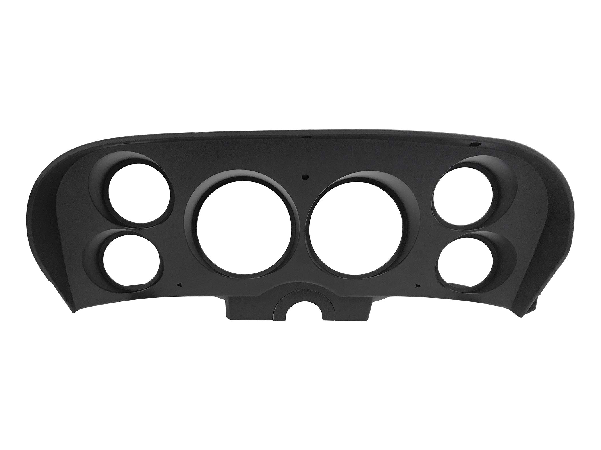 Scott Drake C9ZZ-10838-BK Black 6 Gauge Custom Instrument Bezel Panel for Ford Mustang - Perfect for Dashboard Upgrades & Classic Car Restoration Projects