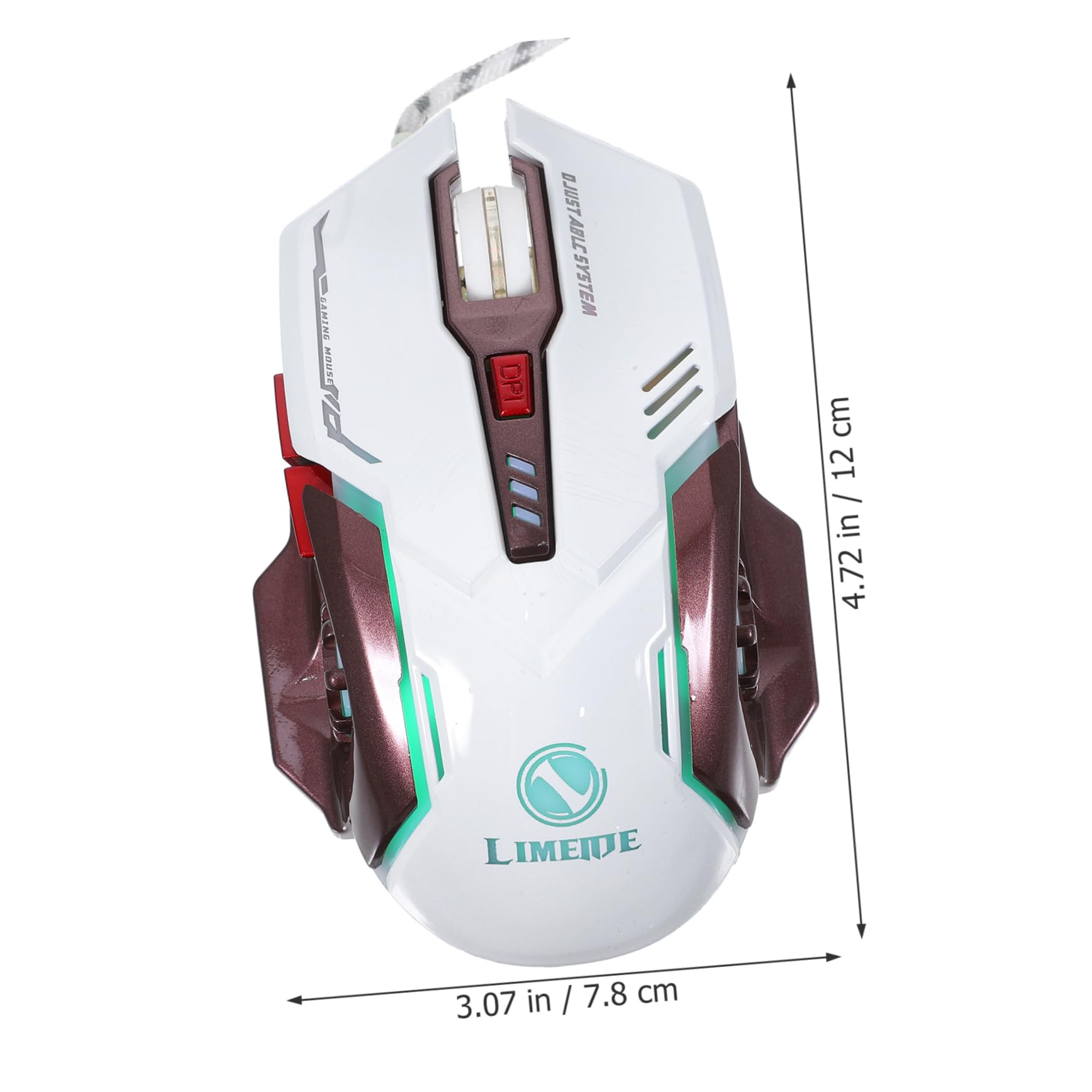 Gadpiparty G402 High Precision Rechargeable Gaming Mouse - USB Wired LED Backlit Mouse for PC/Laptop - Perfect for FPS, MOBA & Esports Gaming