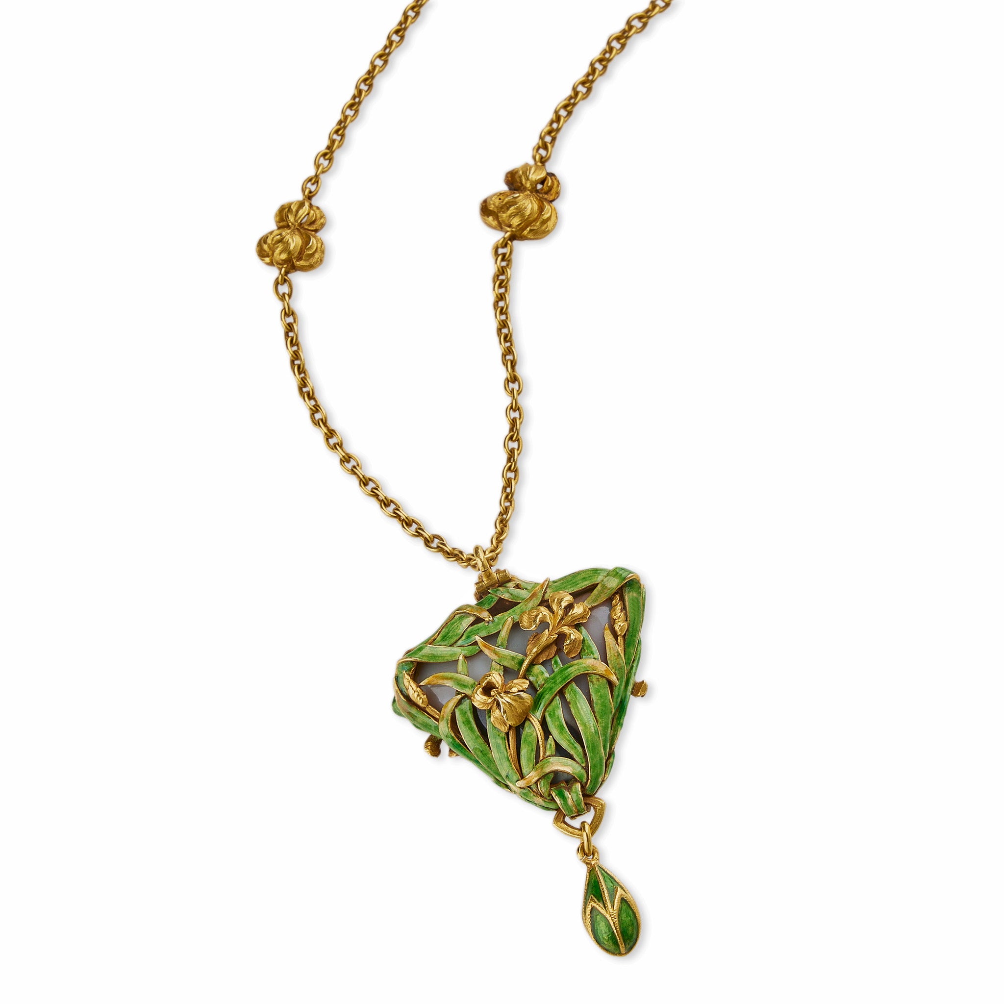 Marcus & Co. Black Opal and Enamel Pendant Necklace - Elegant Handcrafted Jewelry for Women | Perfect for Weddings, Parties & Special Occasions