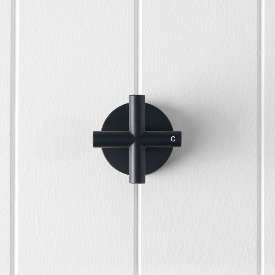 Cross Taps Matte Black - Premium Matte Black Cross Taps for Plumbing & DIY Projects | Perfect for Kitchen, Bathroom & Outdoor Faucet Installations