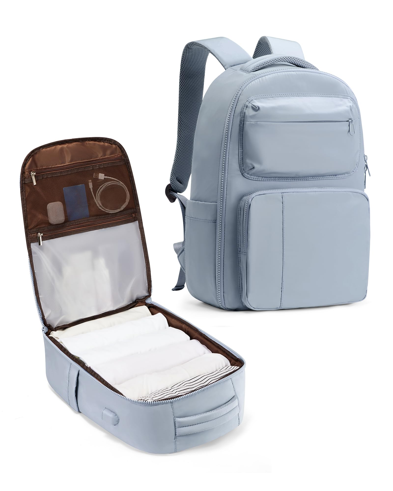 Coofay Travel Backpack - Flight Approved Carry On Backpack for Men, Waterproof Gym & Airplane Luggage (Blue) | Perfect for Business Trips, Hiking & Daily Commute