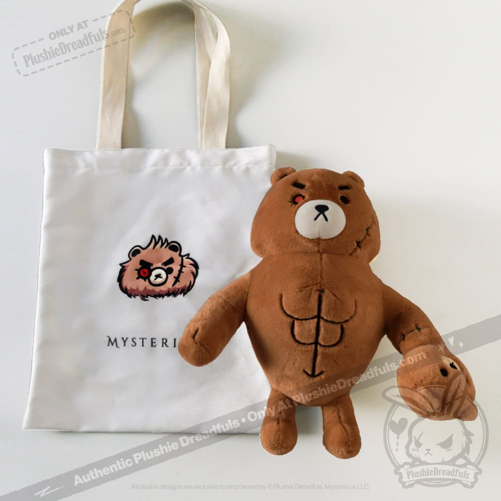 Plushie Dreadfuls Bearfisted Ripped Bear Stuffed Animal Toy - Cute Huggable Plush for Kids, Gift for Bear Lovers, Perfect for Bedroom Decor & Comfort