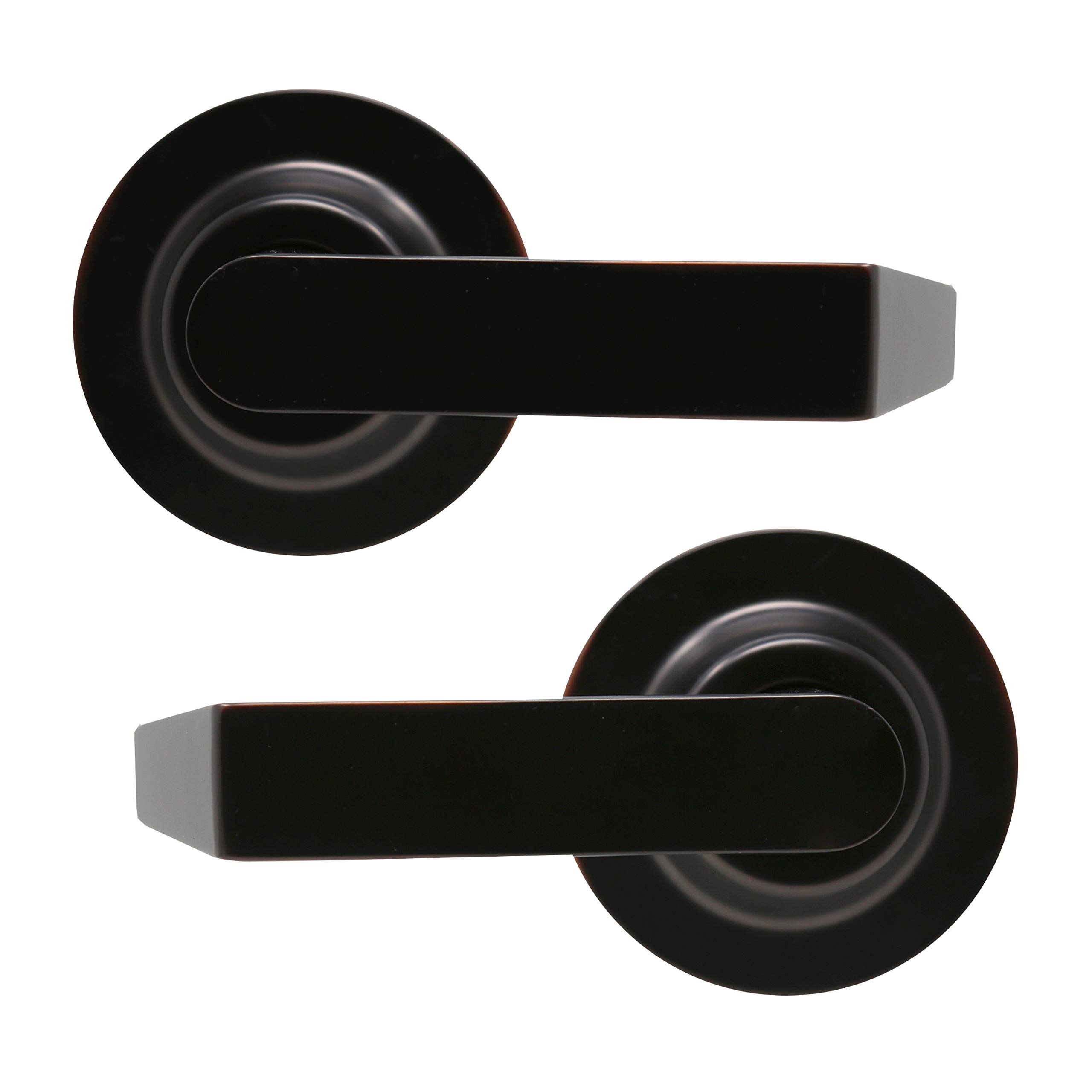MiLocks Grade 1 Commercial Heavy Duty Cylindrical Lever Lock - Oil Rubbed Bronze Finish for Passage Doors | Ideal for Office Buildings, Warehouses & Industrial Facilities