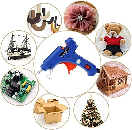 FEDUS 100W High Temperature Glue Gun with 10 Glue Sticks - Heavy Duty Crafting Tool for Jewelry, Wood, Fabric, DIY Projects - Professional Hot Glue Gun with Stand & On/Off Switch - Perfect for Home Crafts, School Projects & DIY Repairs (Multicolor)