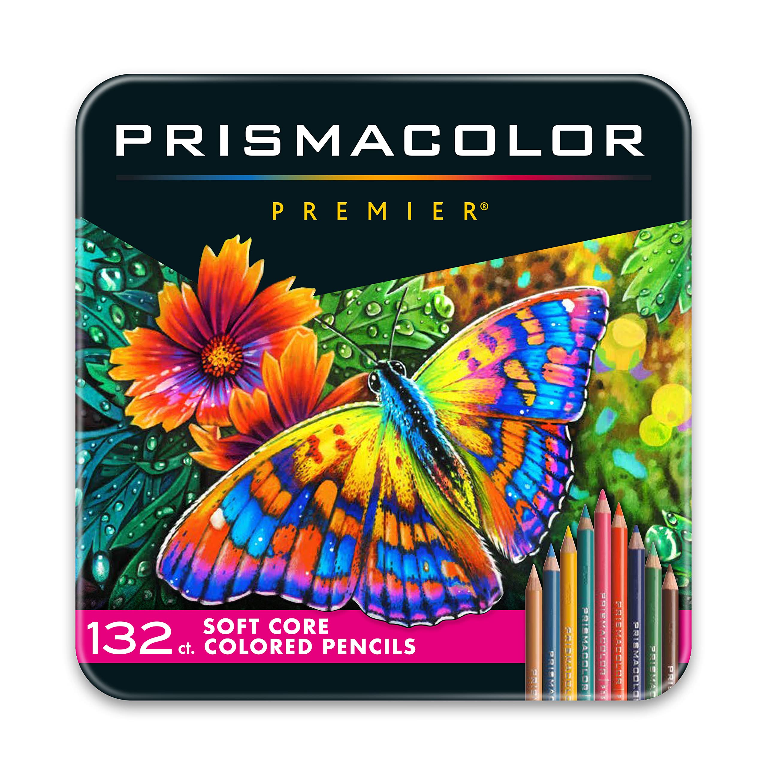 Prismacolor Premier Soft Core Colored Pencils - 132 Vibrant Colors Set for Artists & Illustrators | Perfect for Drawing, Sketching, Coloring Books & Professional Artwork